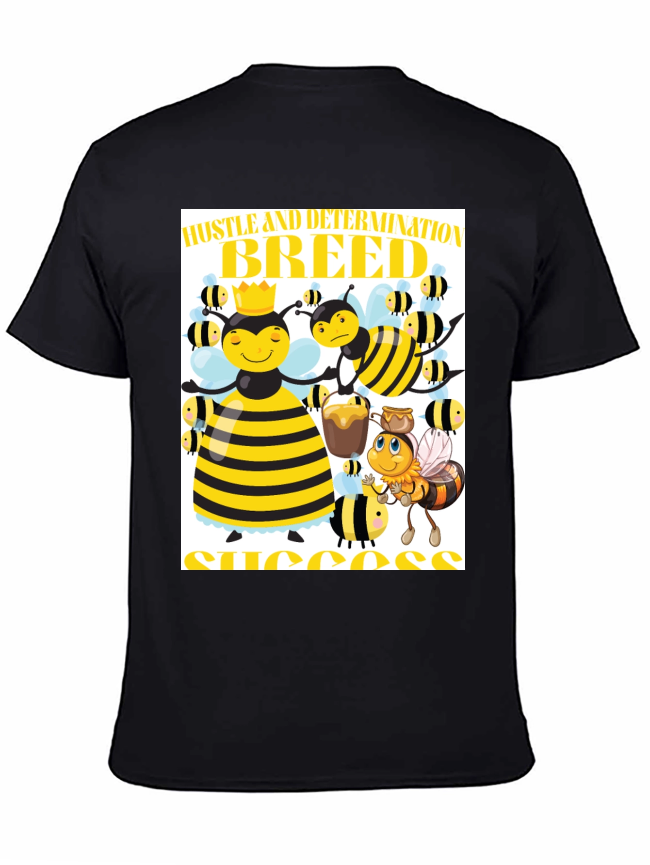 Black Hustle and Determination Breed Success T-Shirt view 4