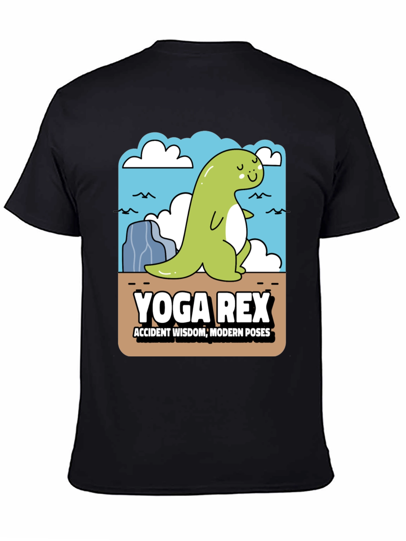 Black Yoga Rex Graphic T-Shirt view 4