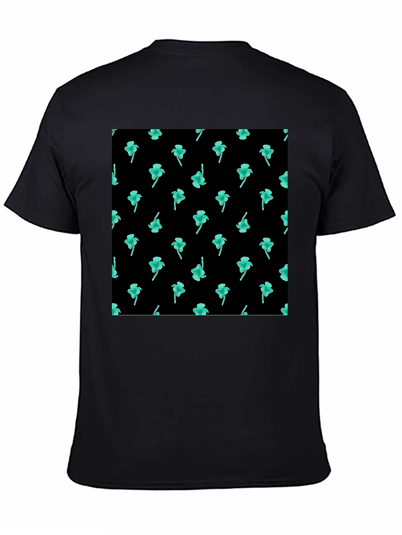 Black Clover Print Black Casual T-Shirt view 4