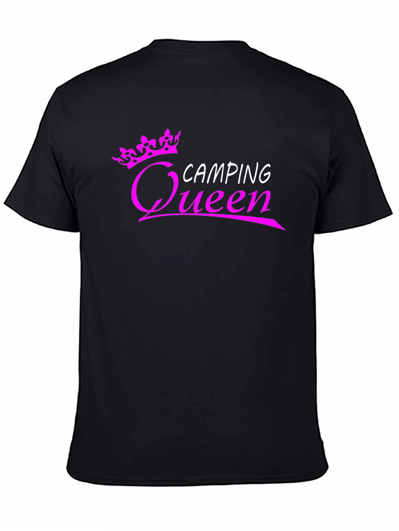 Black Camping Queen Graphic Tee - Black view 4