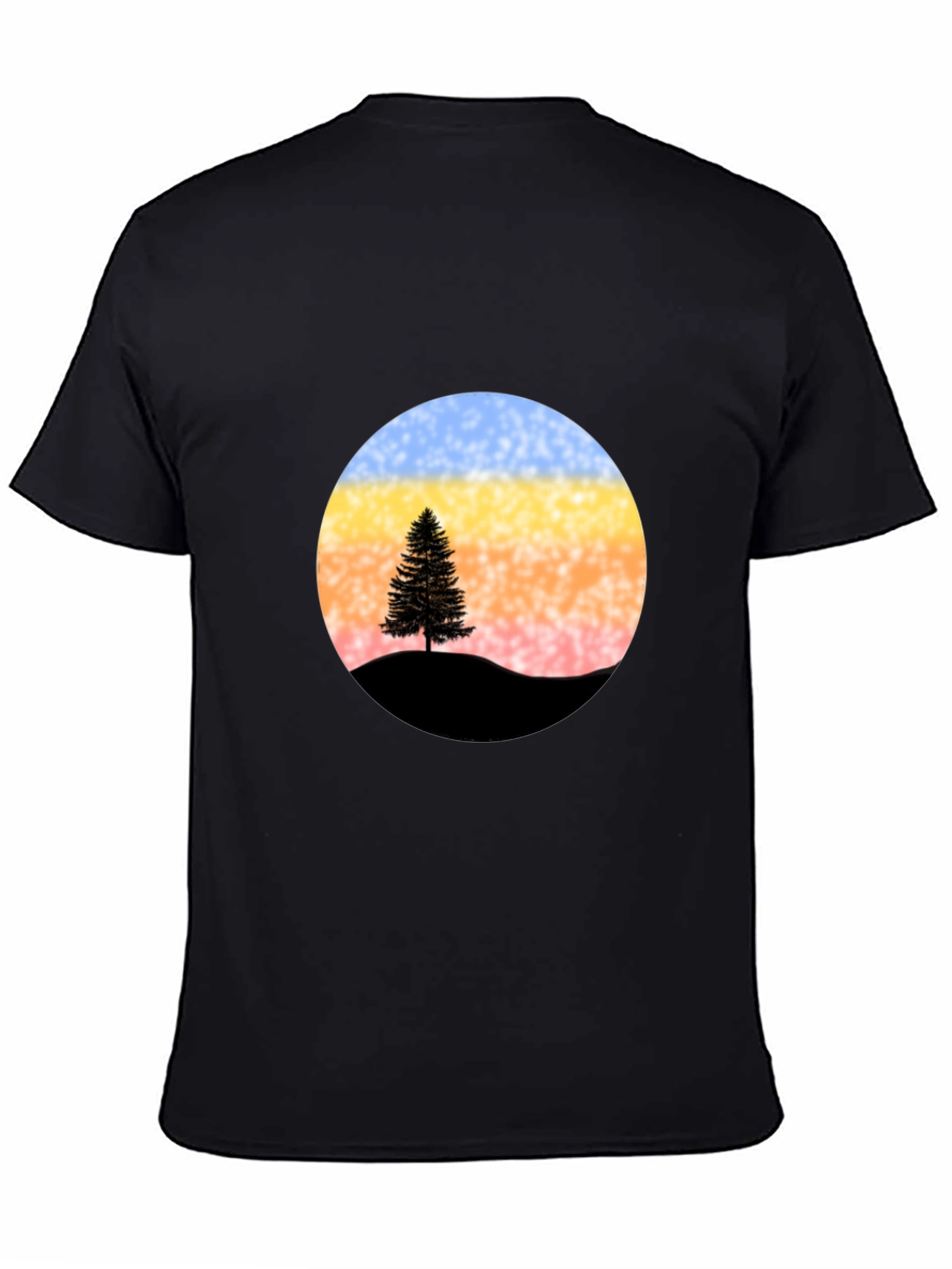 Black Sunset Tree Graphic Tee - Stylish & Unique view 4