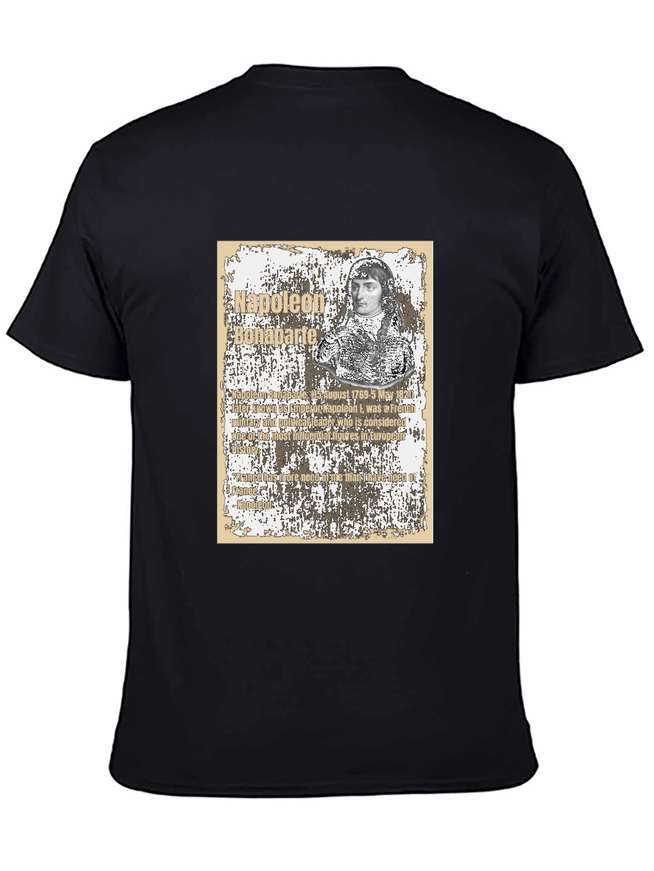 Black Napoleon Bonaparte Graphic T-Shirt  view 4