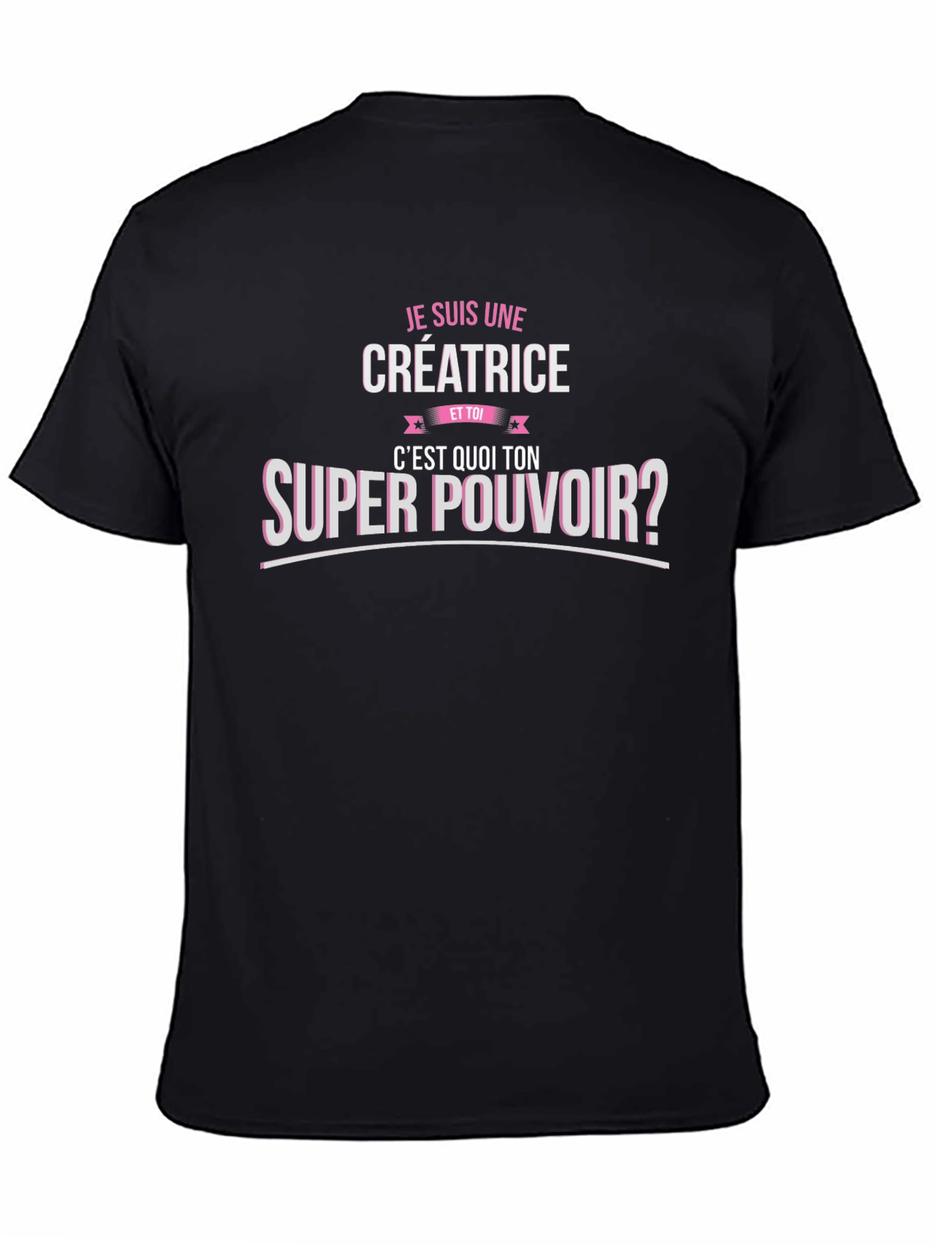Black Je Suis Une Créatrice T-Shirt view 4