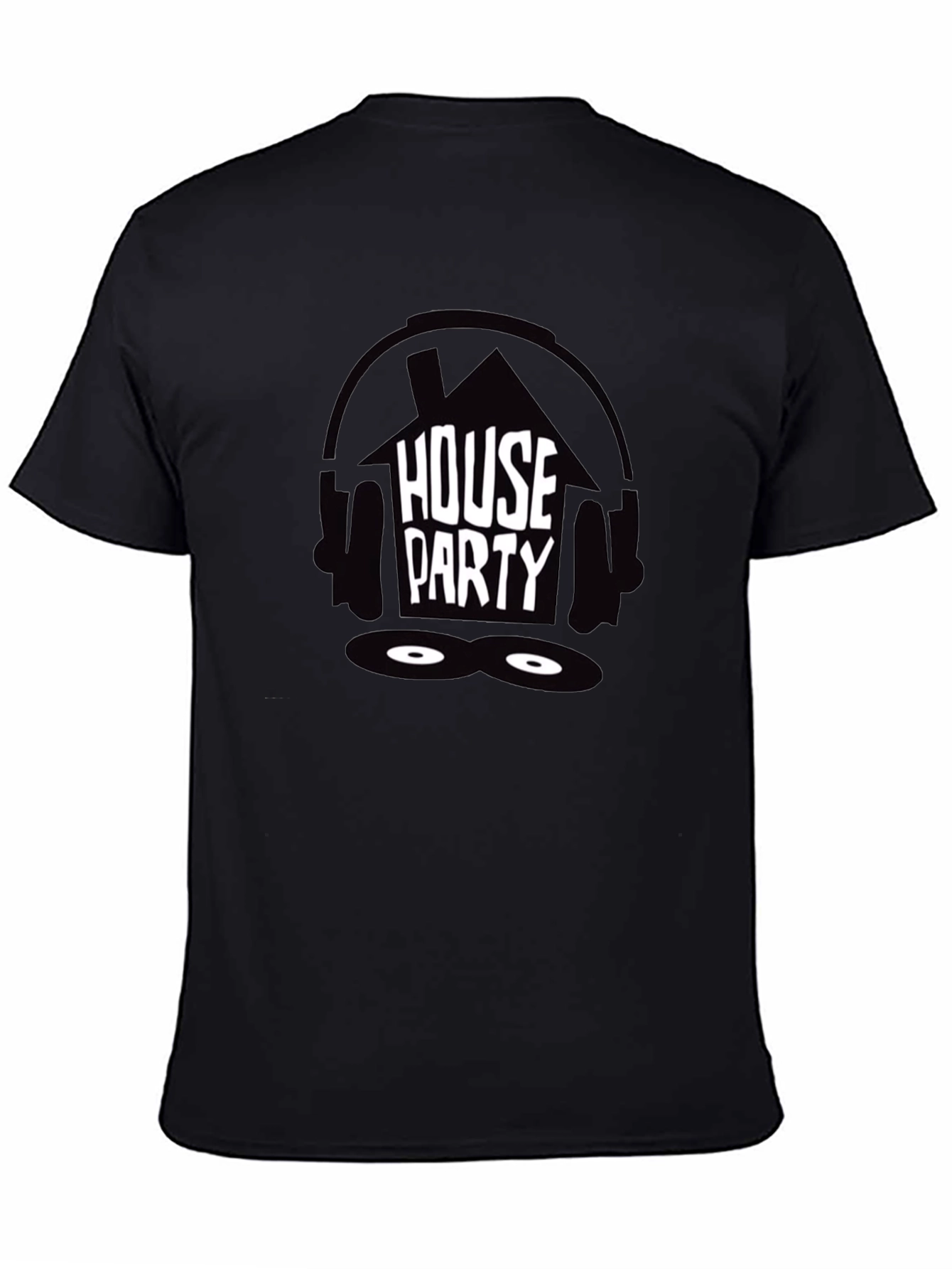 Black House Party Black Graphic Tee view 4