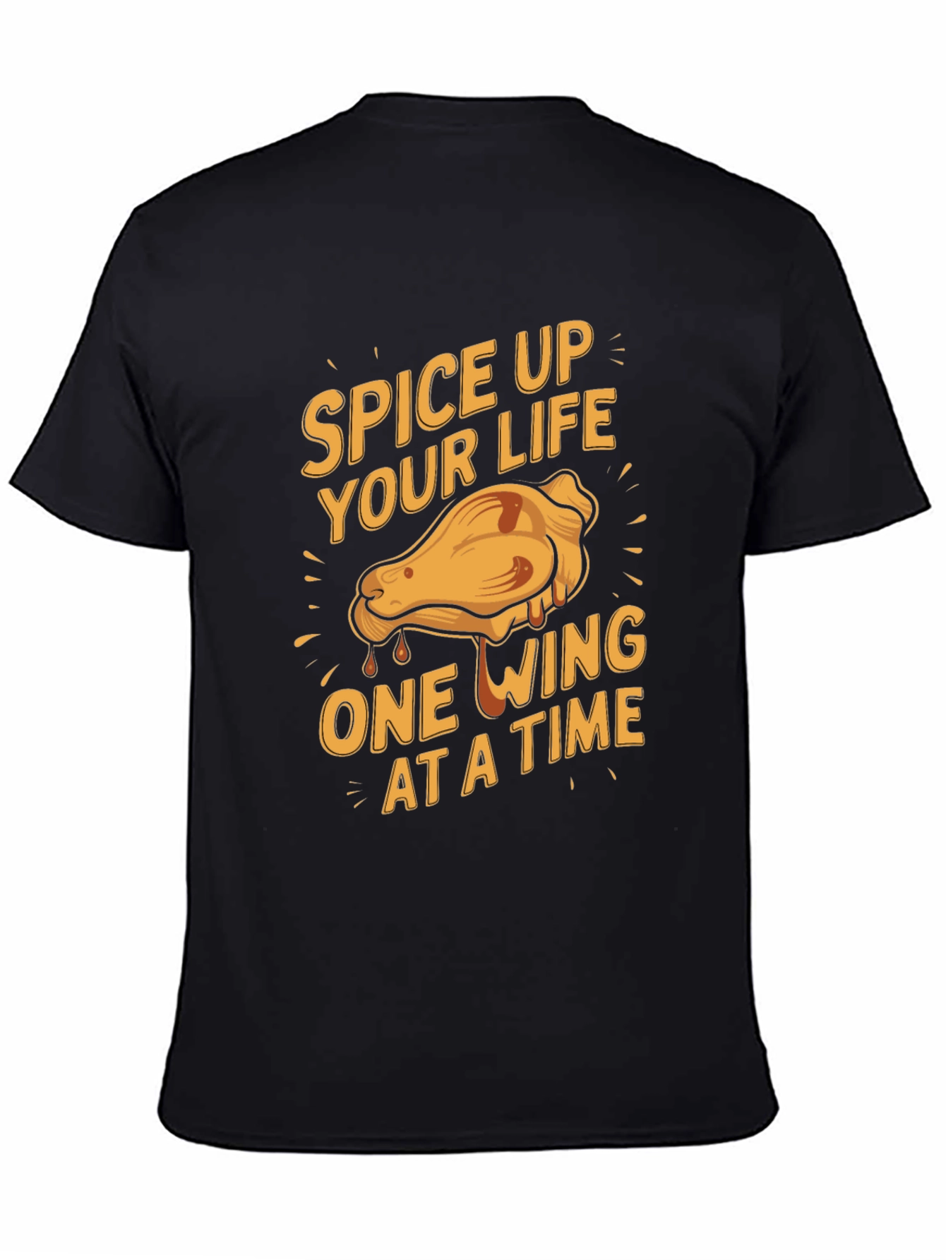 Black Spice Up Your Life Chicken Wing Graphic Tee view 4