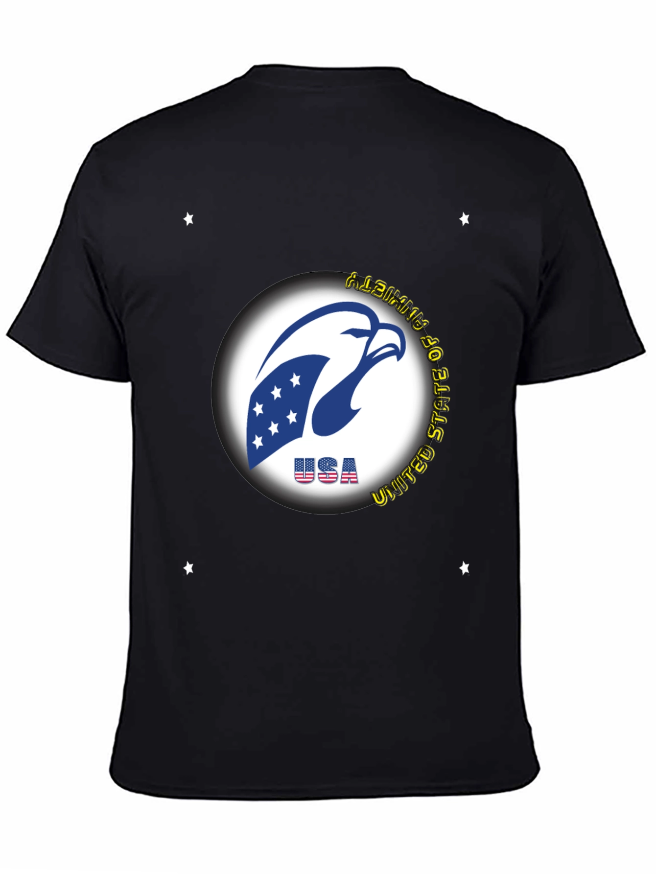 Black USA Eagle Graphic Tee - Patriotic Style view 4