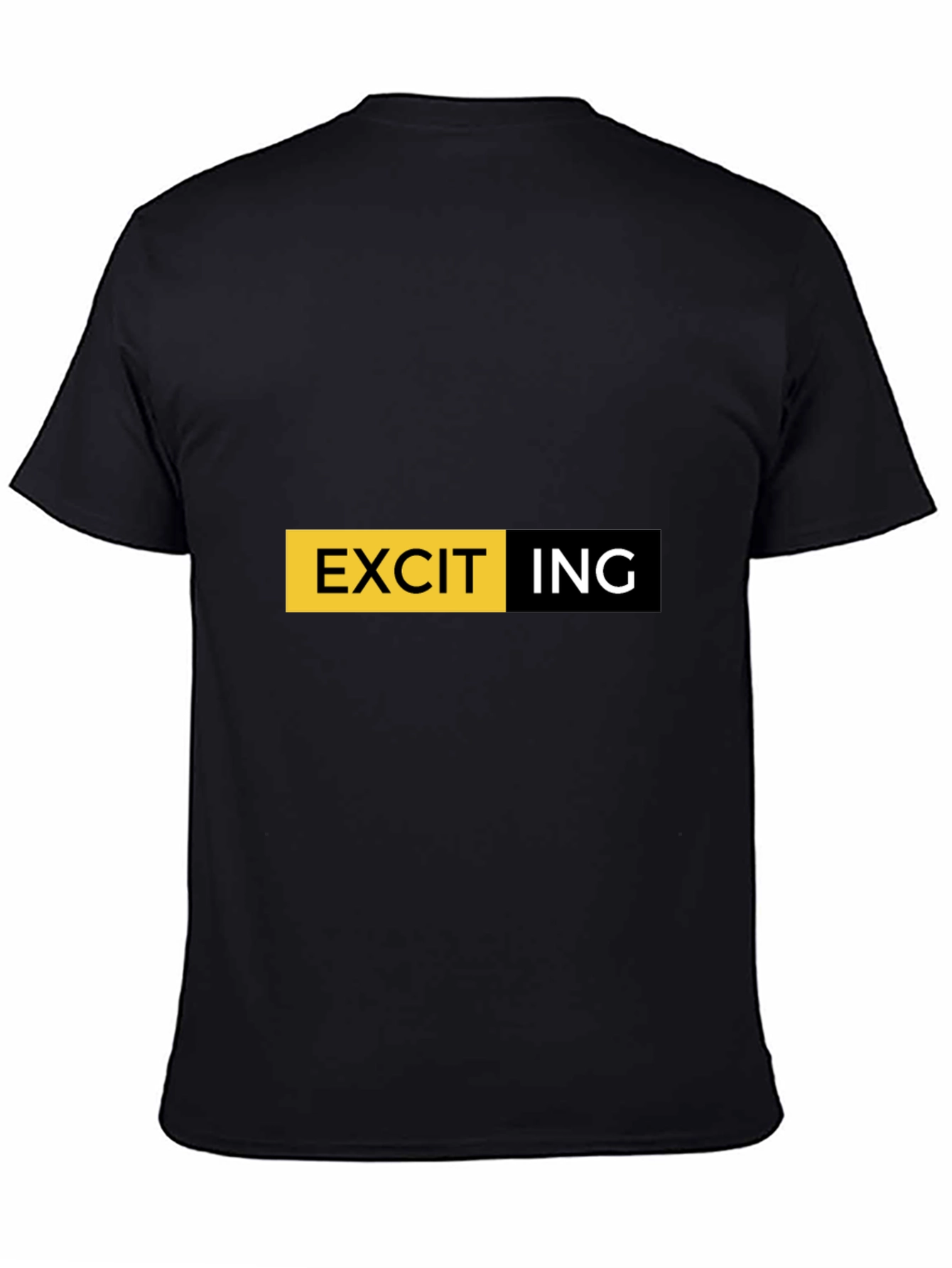 Black Exciting Graphic Print Crew Neck T-Shirt view 4