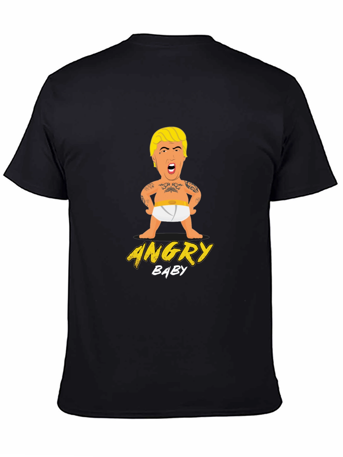 Black Angry Baby T-Shirt - Political Humor Tee view 4