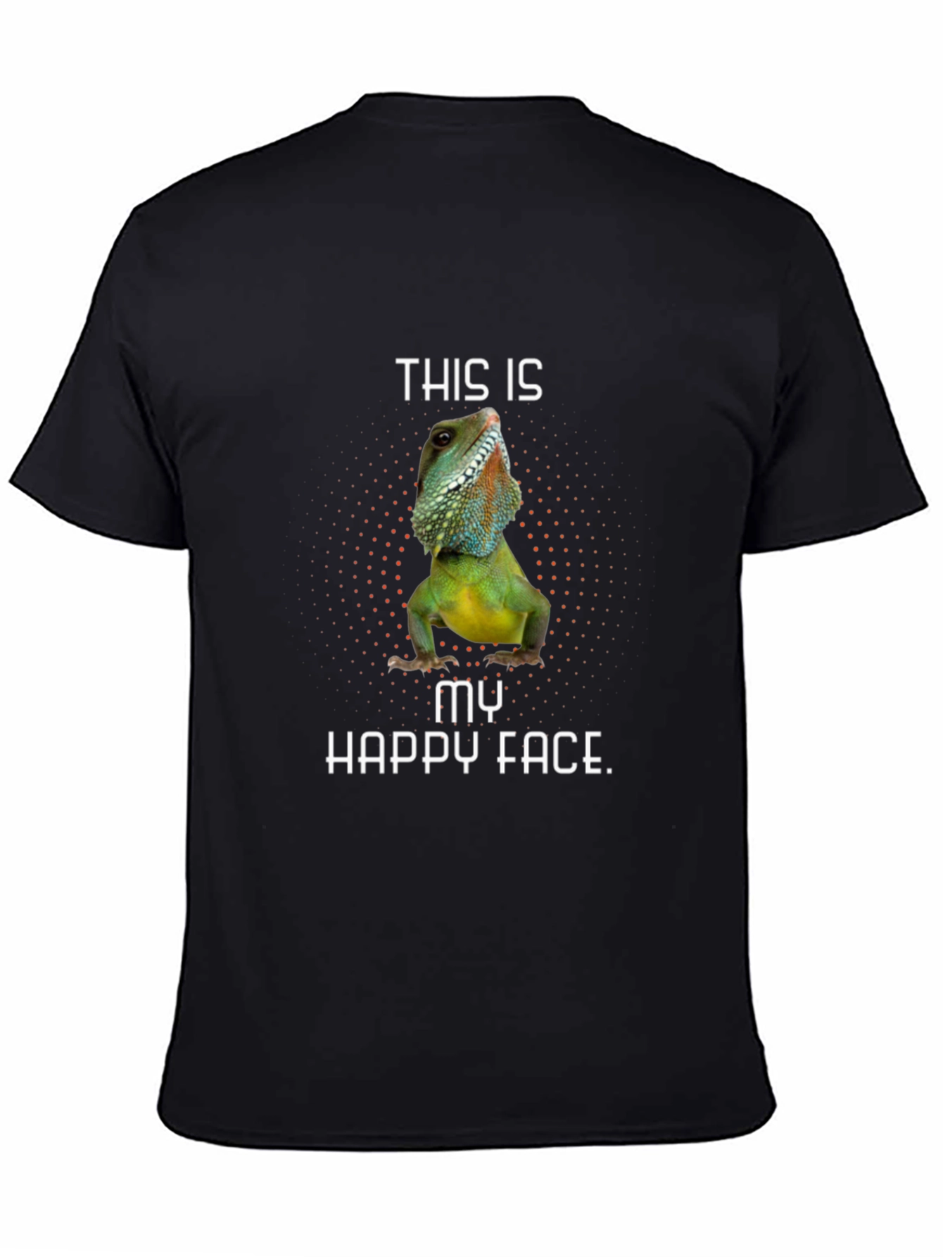 Black Lizard Happy Face Graphic Tee view 4