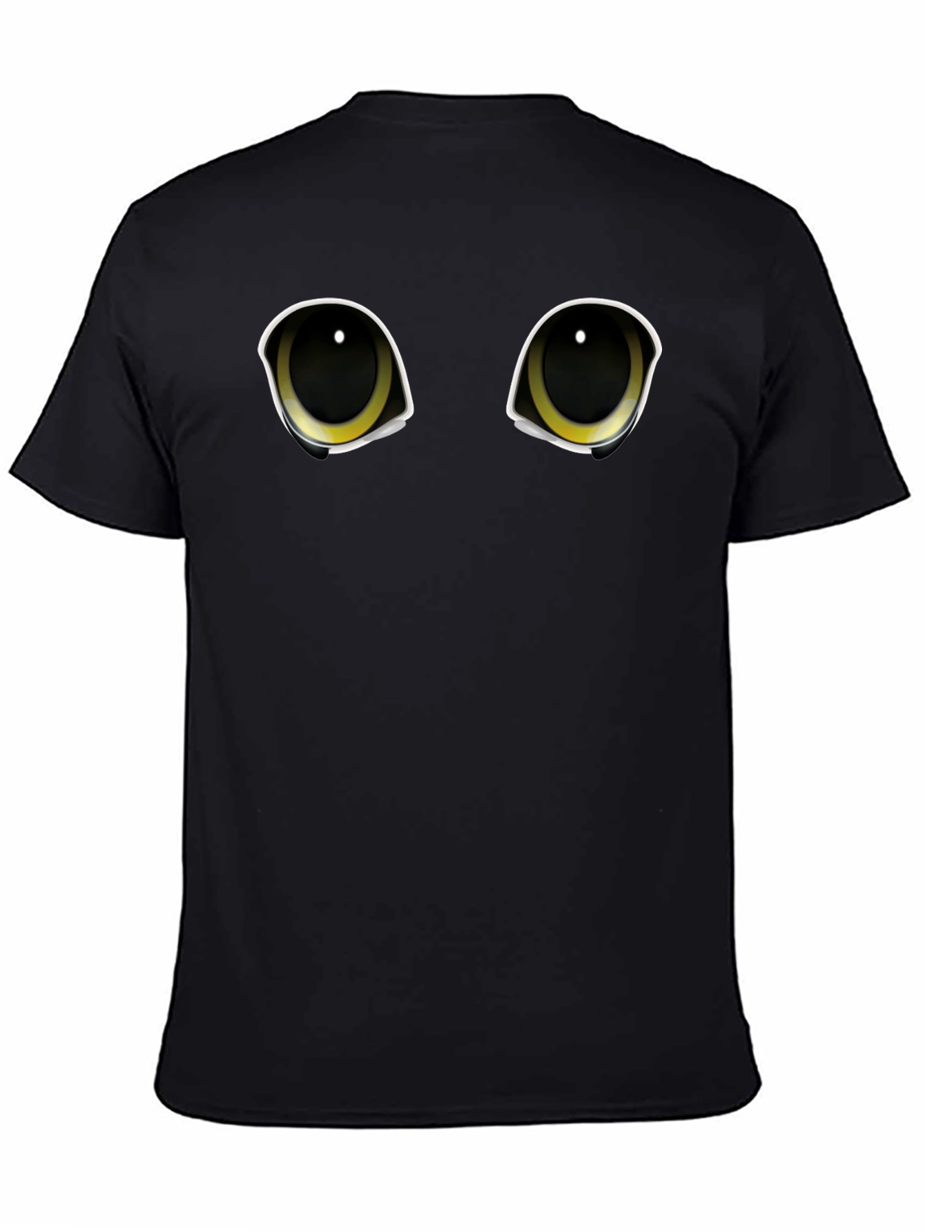 Black Black Cat Eyes Graphic Tee view 4