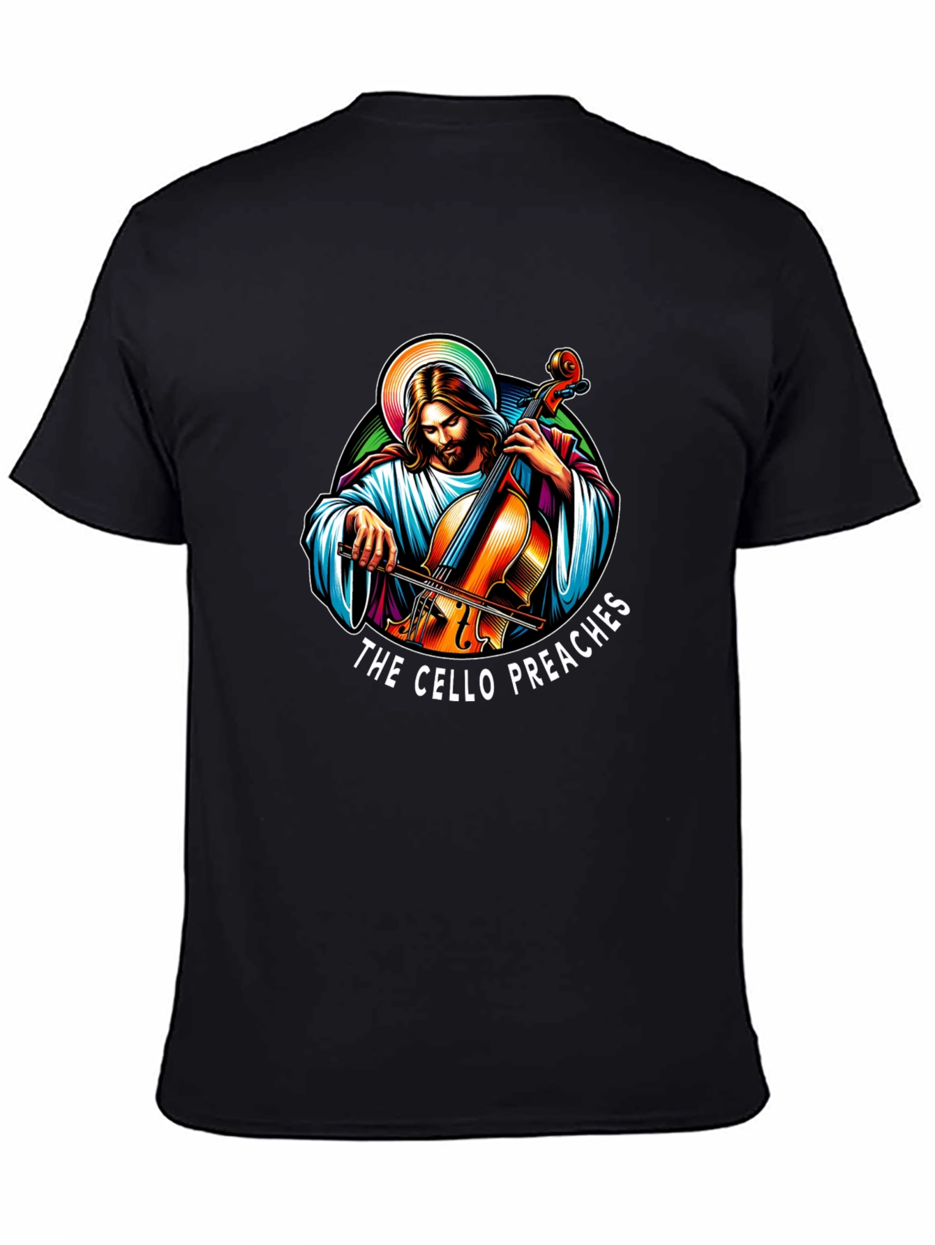 Black The Cello Preaches Black T-Shirt view 4
