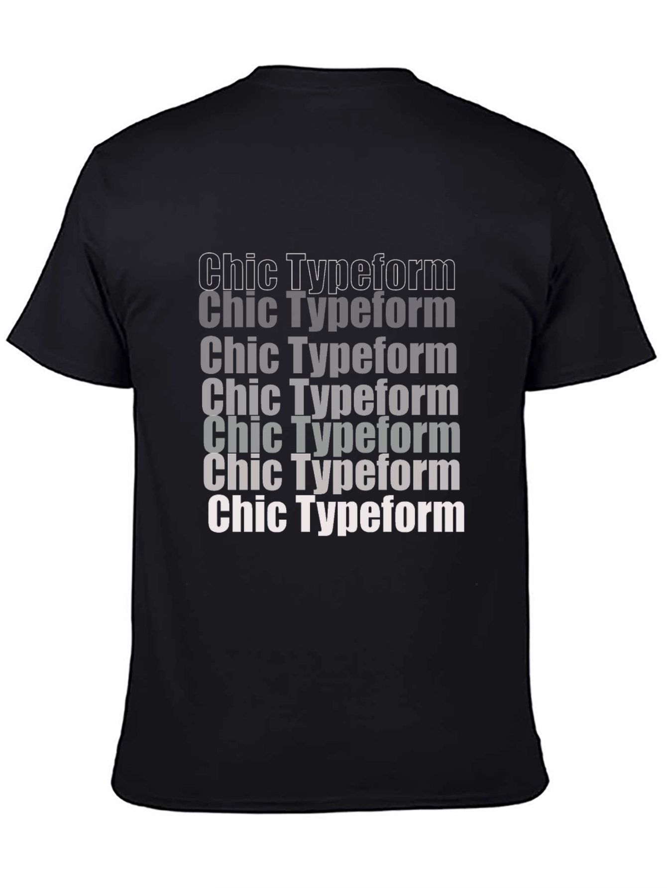 Black Chic Typeform Graphic Tee - Stylish Comfort view 4