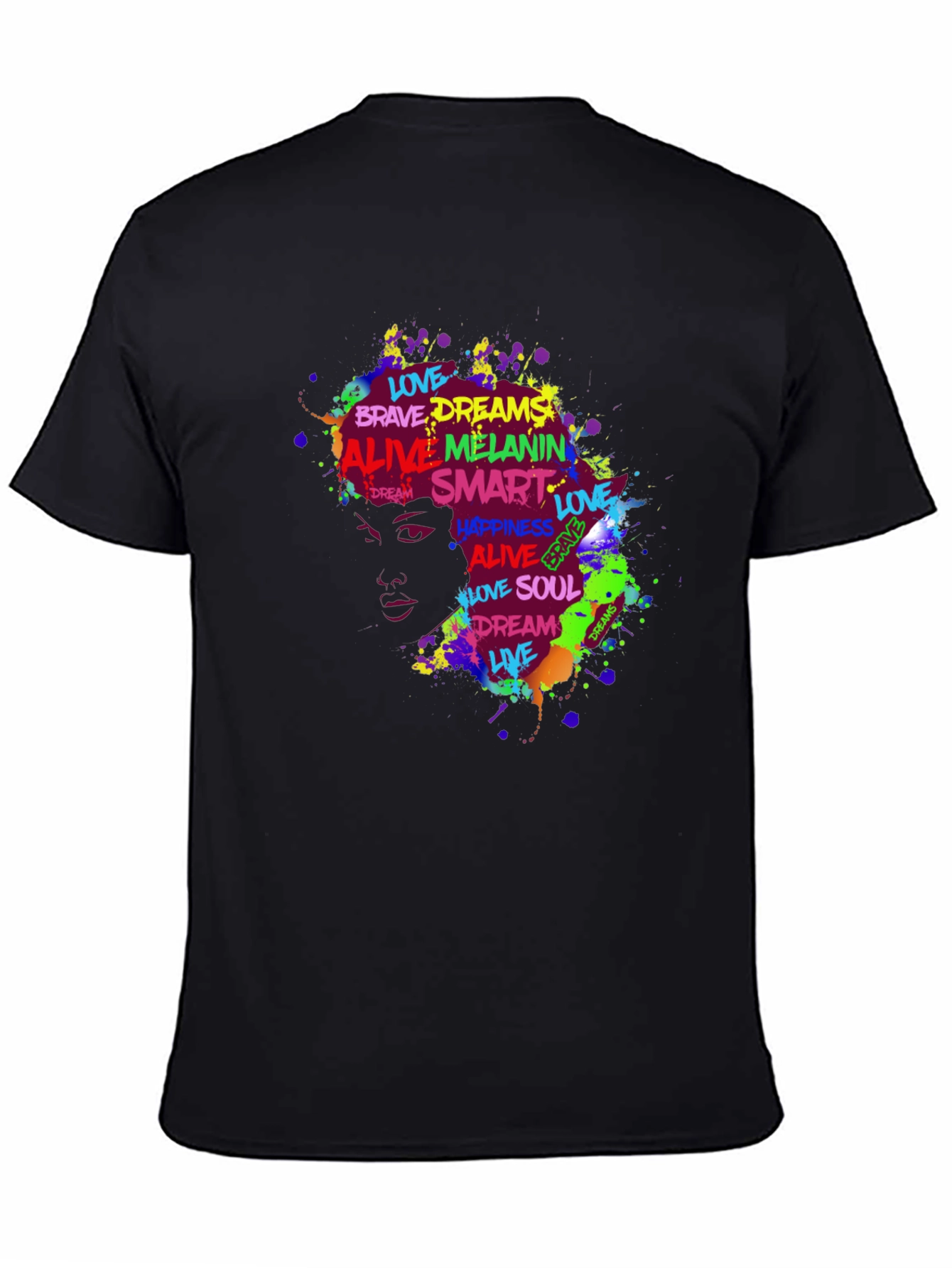 Black Melanin Magic Black T-Shirt - Express Yourself view 4