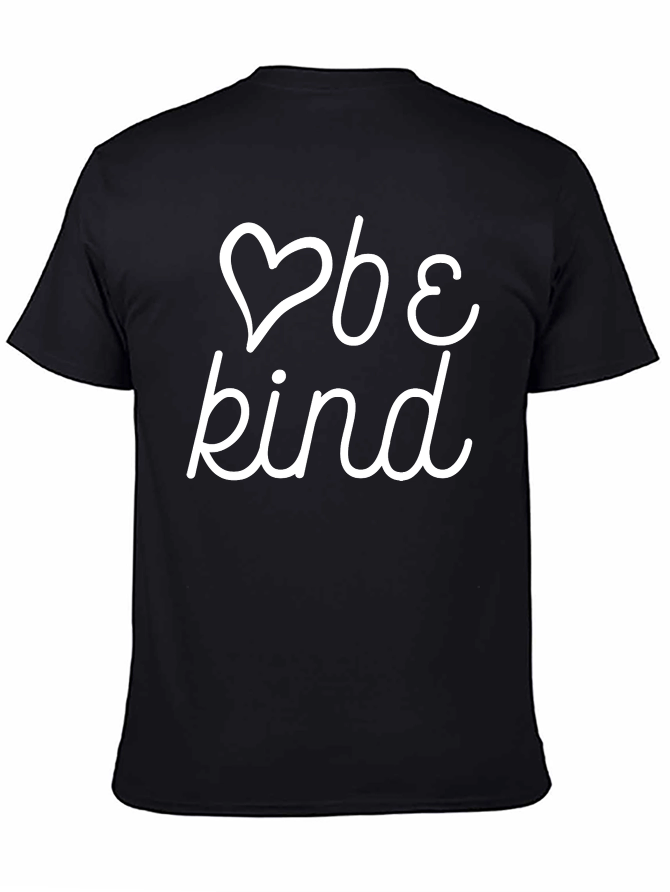 Black Be Kind T-Shirt - Soft Cotton Blend - Positive Message Tee view 4