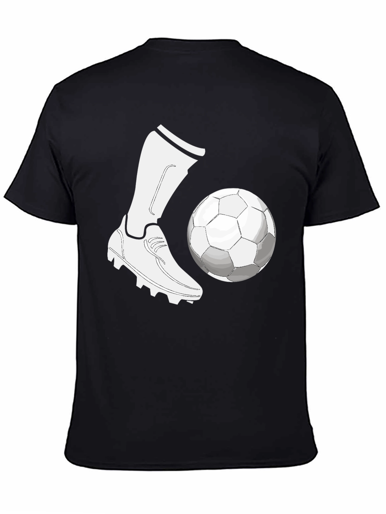 Black Soccer Kick T-Shirt: Sporty Style view 4