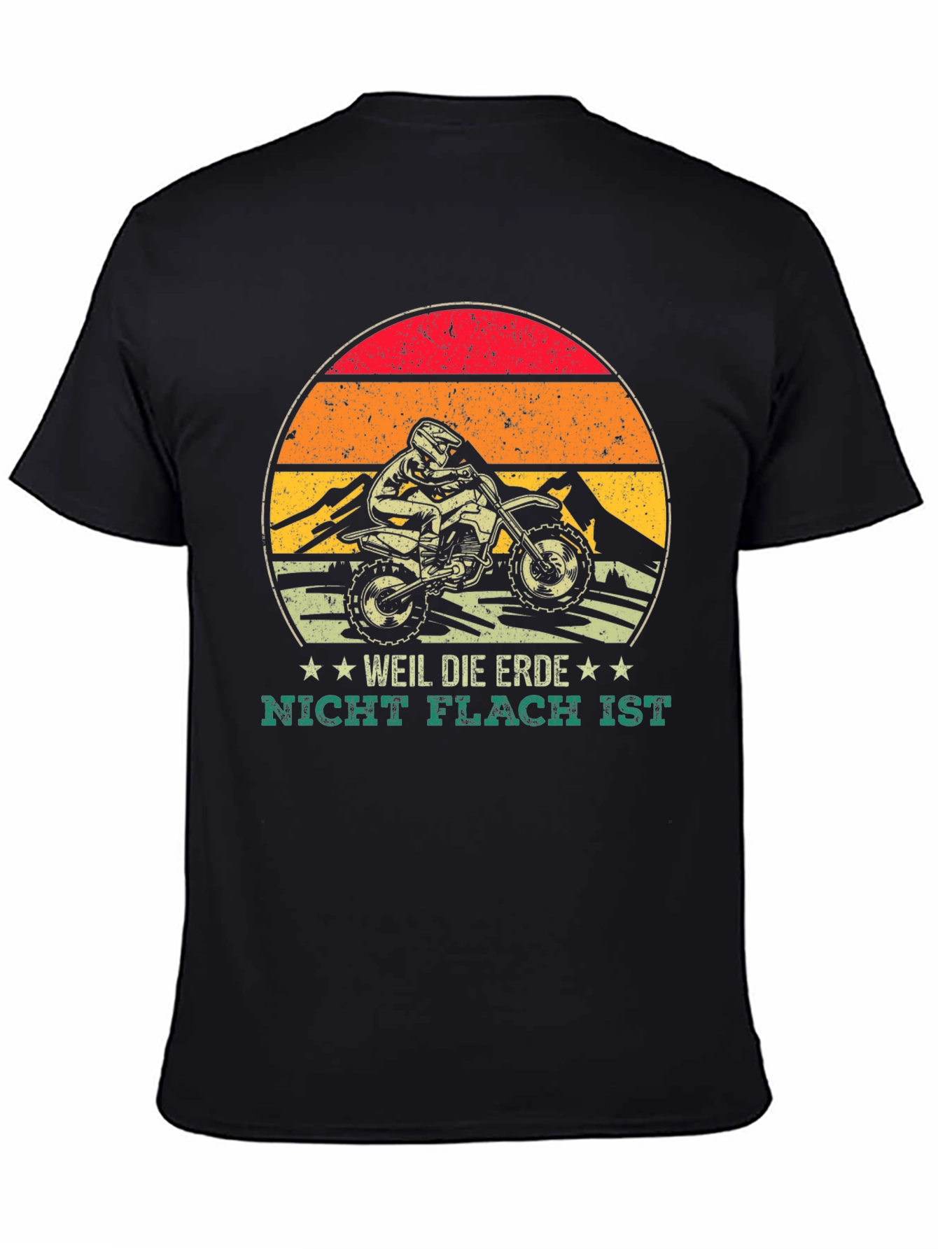 Black Dirt Bike 'Weil Die Erde' Graphic Tee view 4