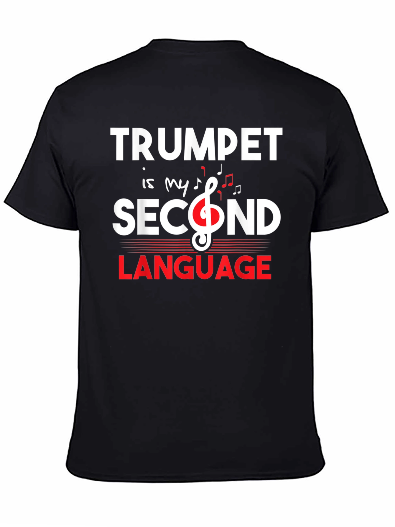 Black Trumpet is My Second Language Graphic Tee view 4