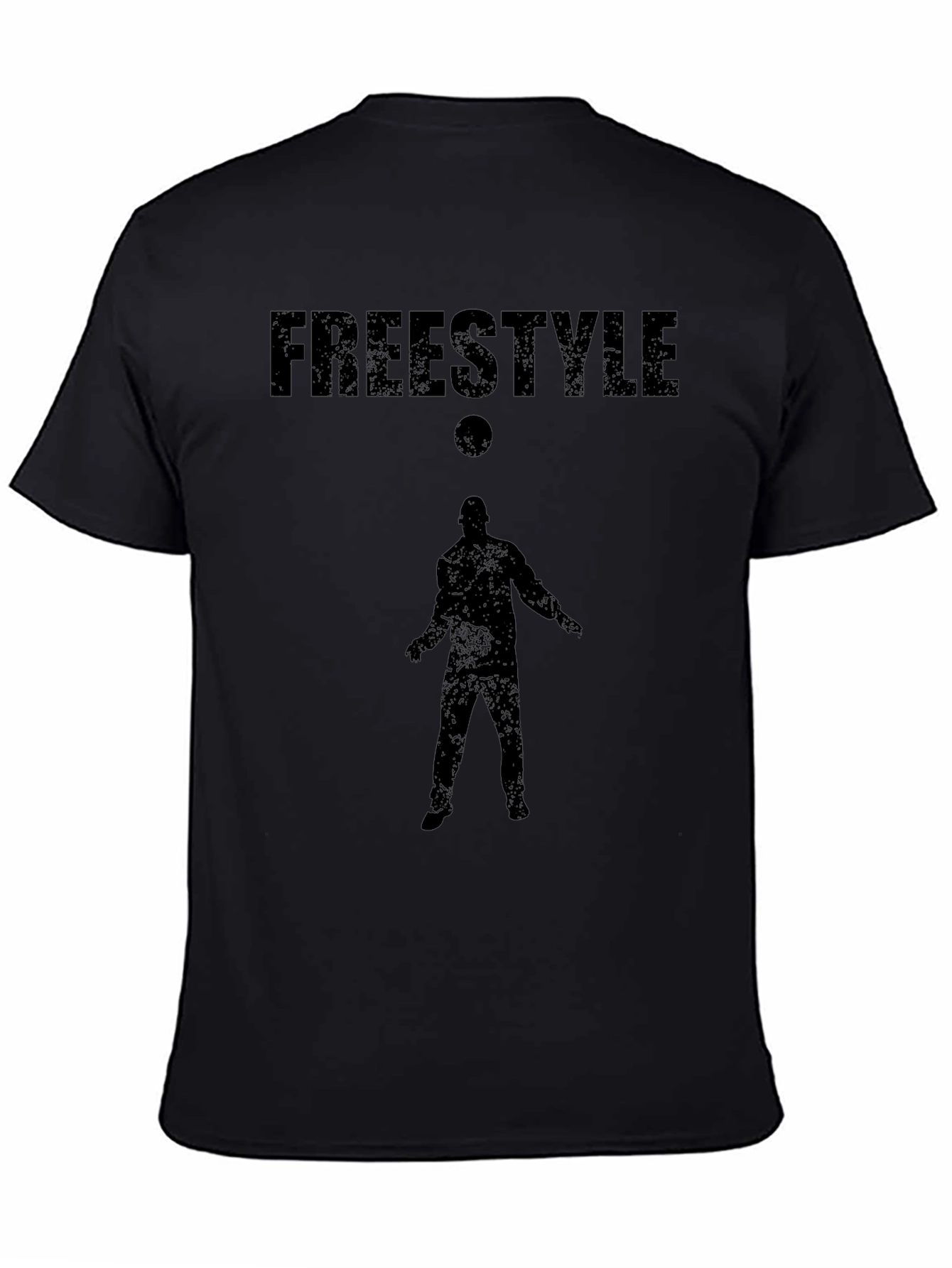 Black Freestyle Soccer Graphic T-Shirt - Black view 4