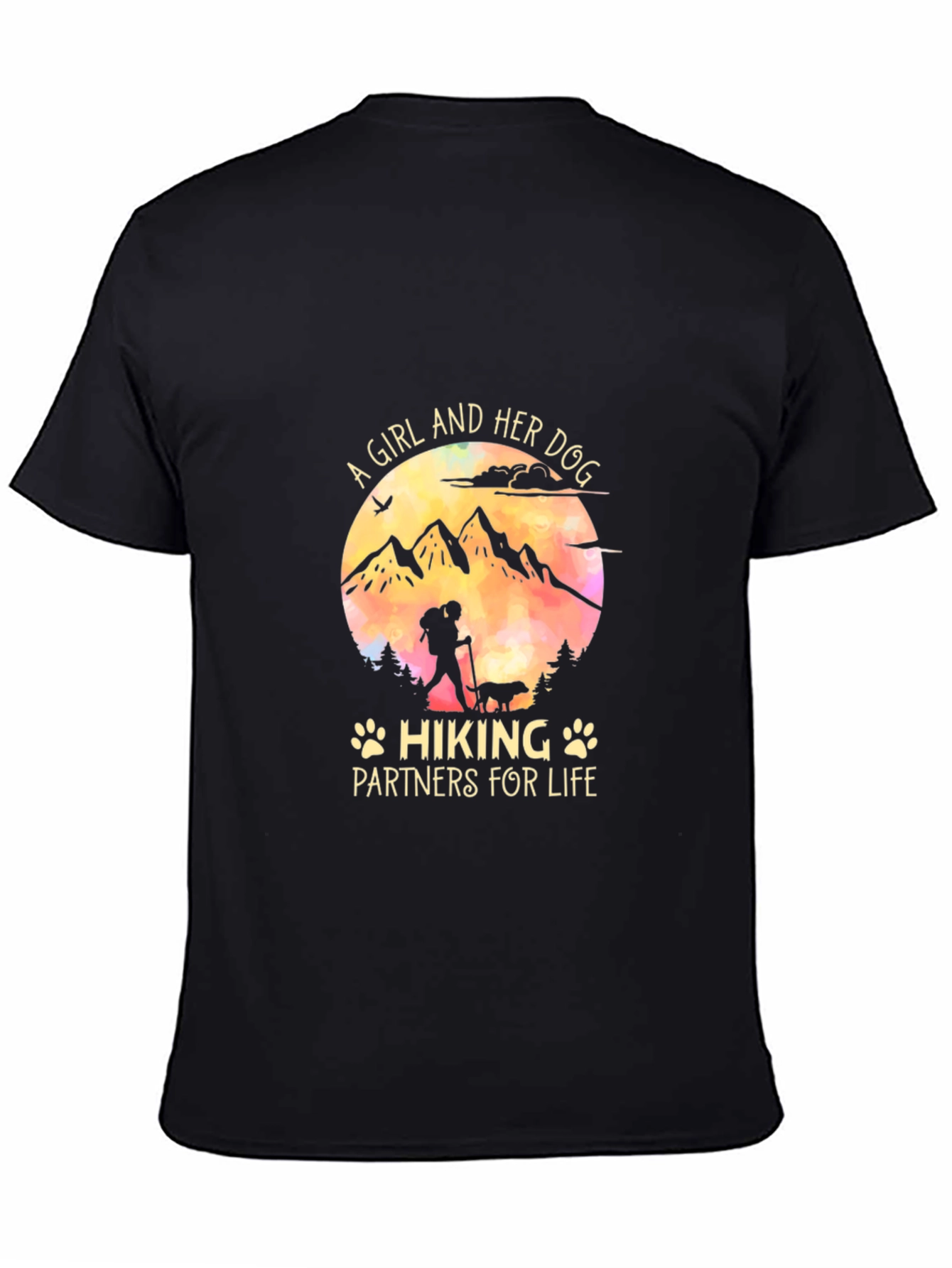 Black Hiking Partners Graphic Tee - Black view 4