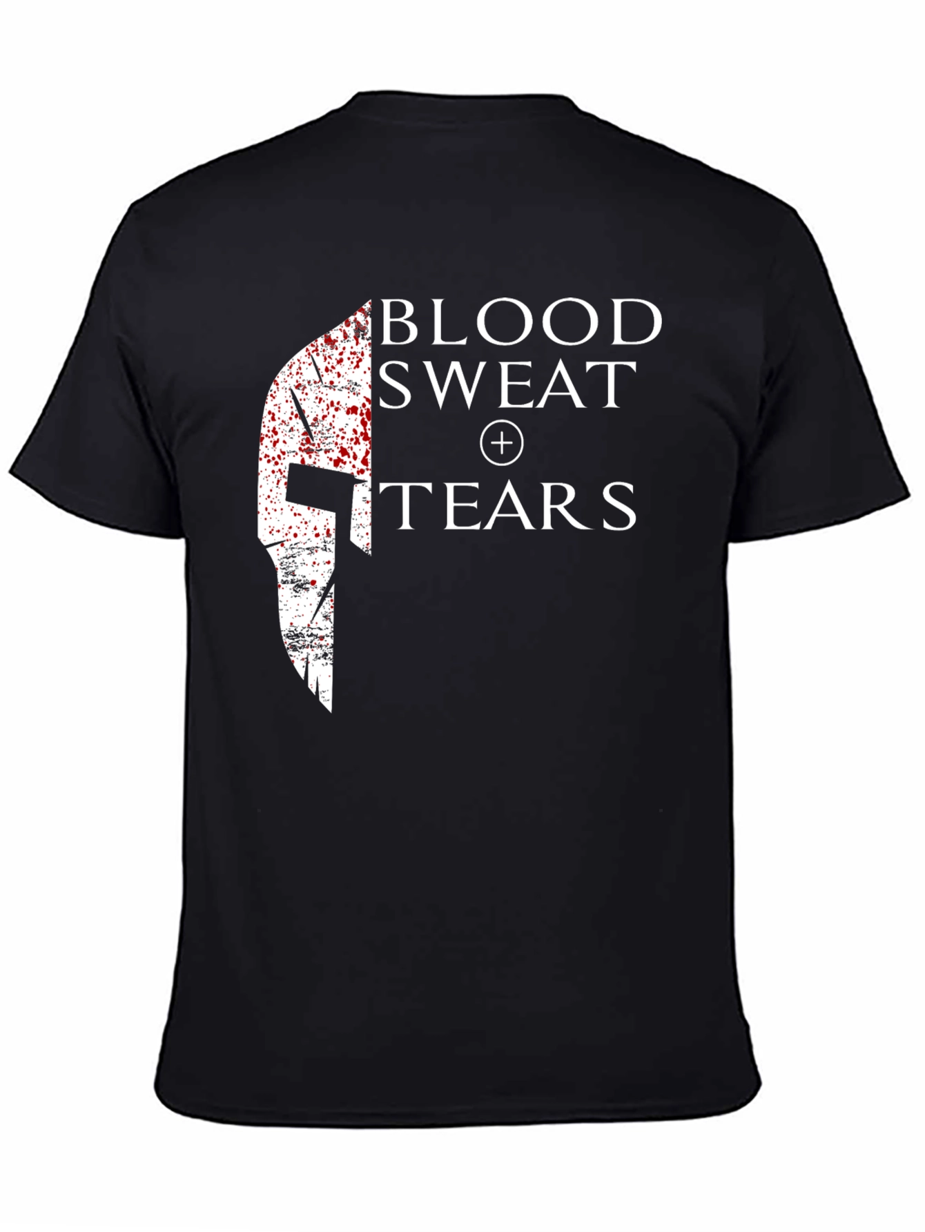 Black Blood Sweat Tears Spartan Helmet T-Shirt - Black view 4