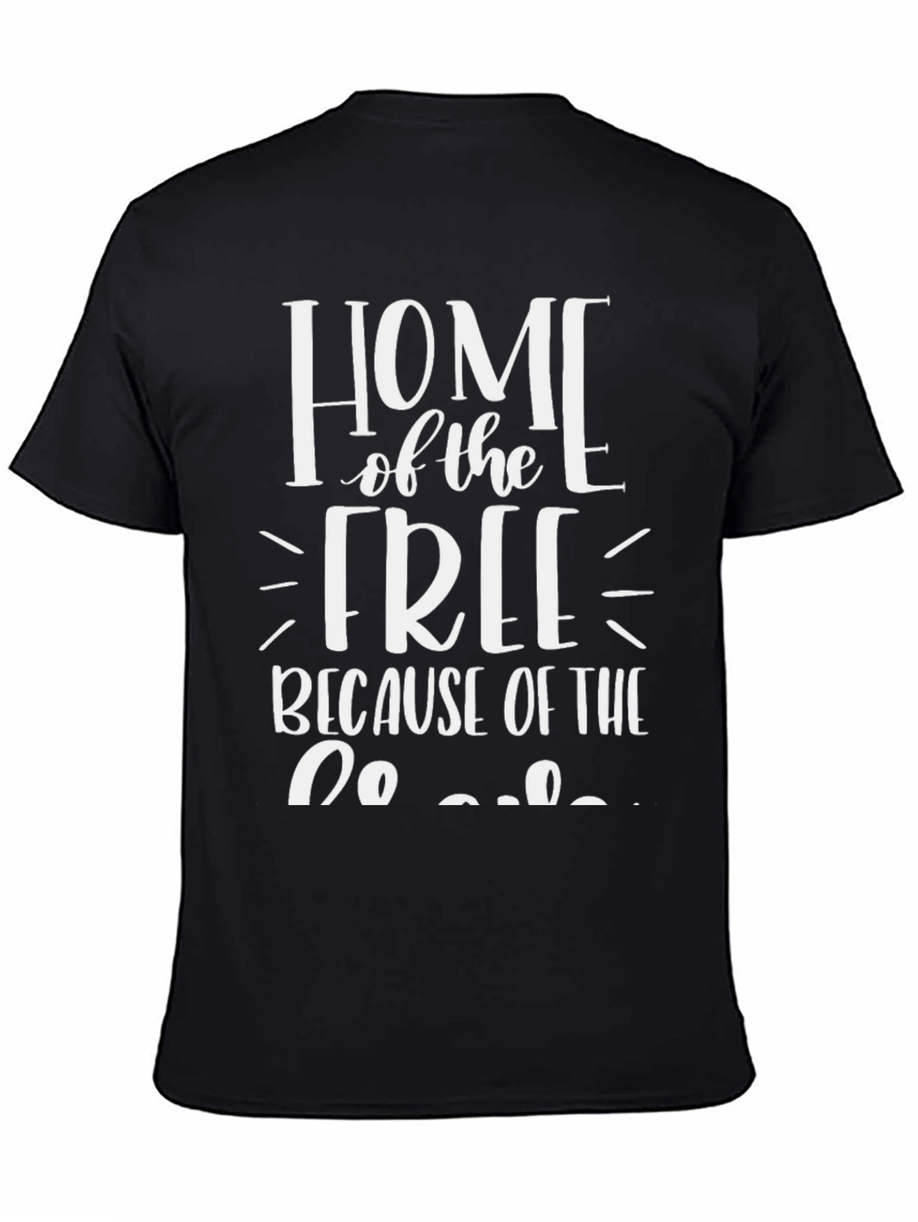 Black Home of the Free T-Shirt view 4