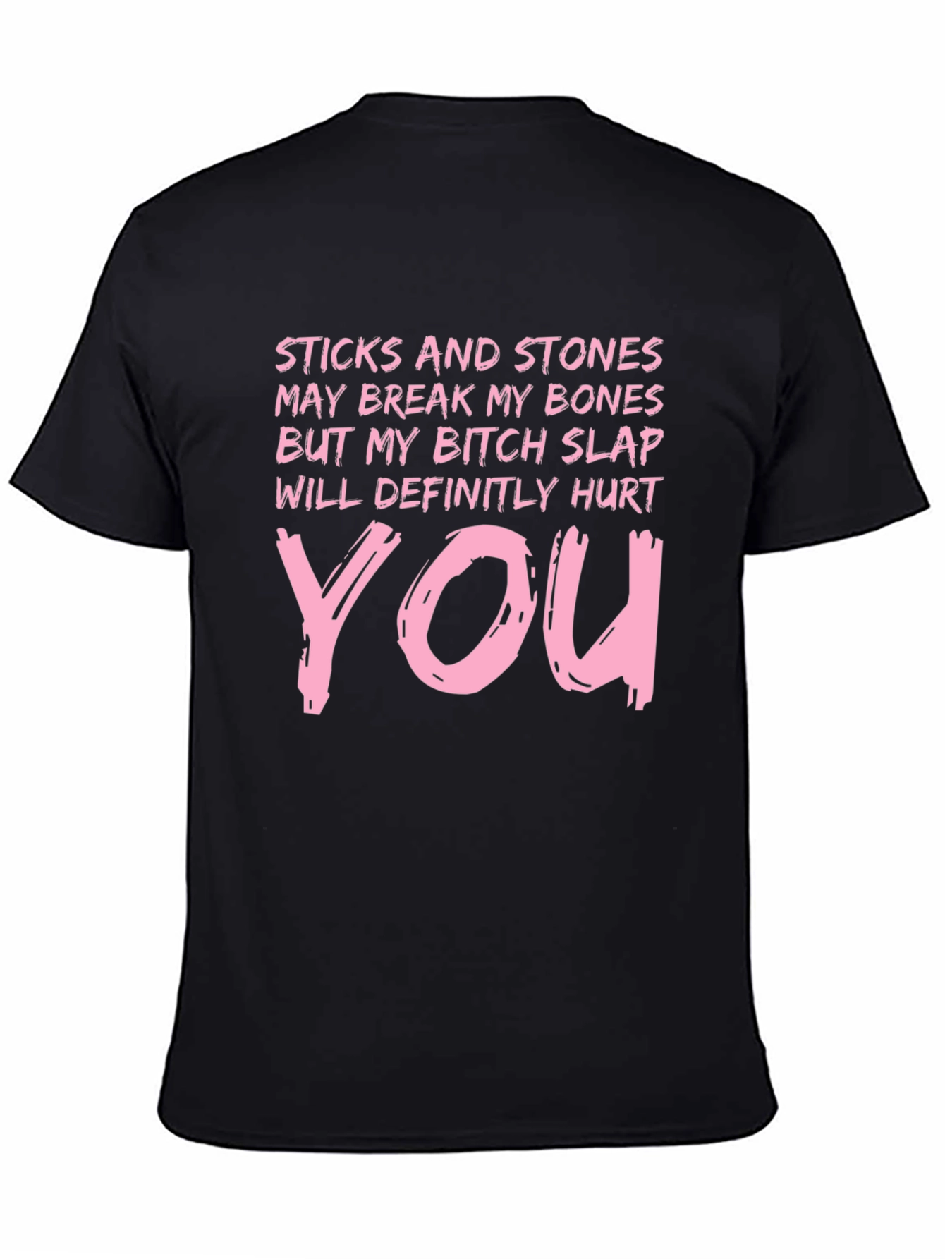 Black Sticks & Stones Novelty Graphic T-Shirt view 4