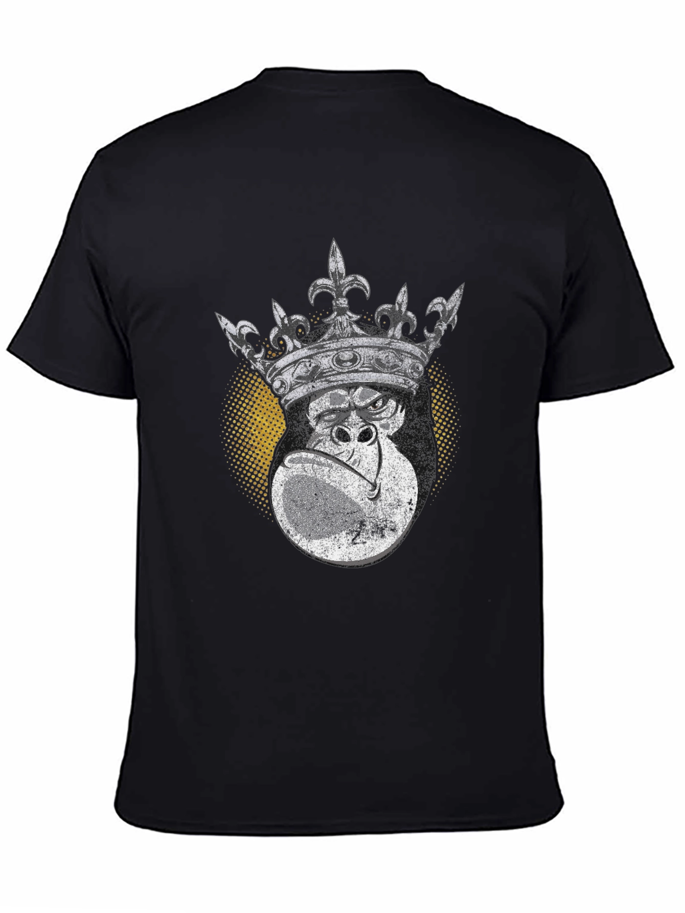 Black King Kong Graphic Tee - Black Cotton T-Shirt view 4