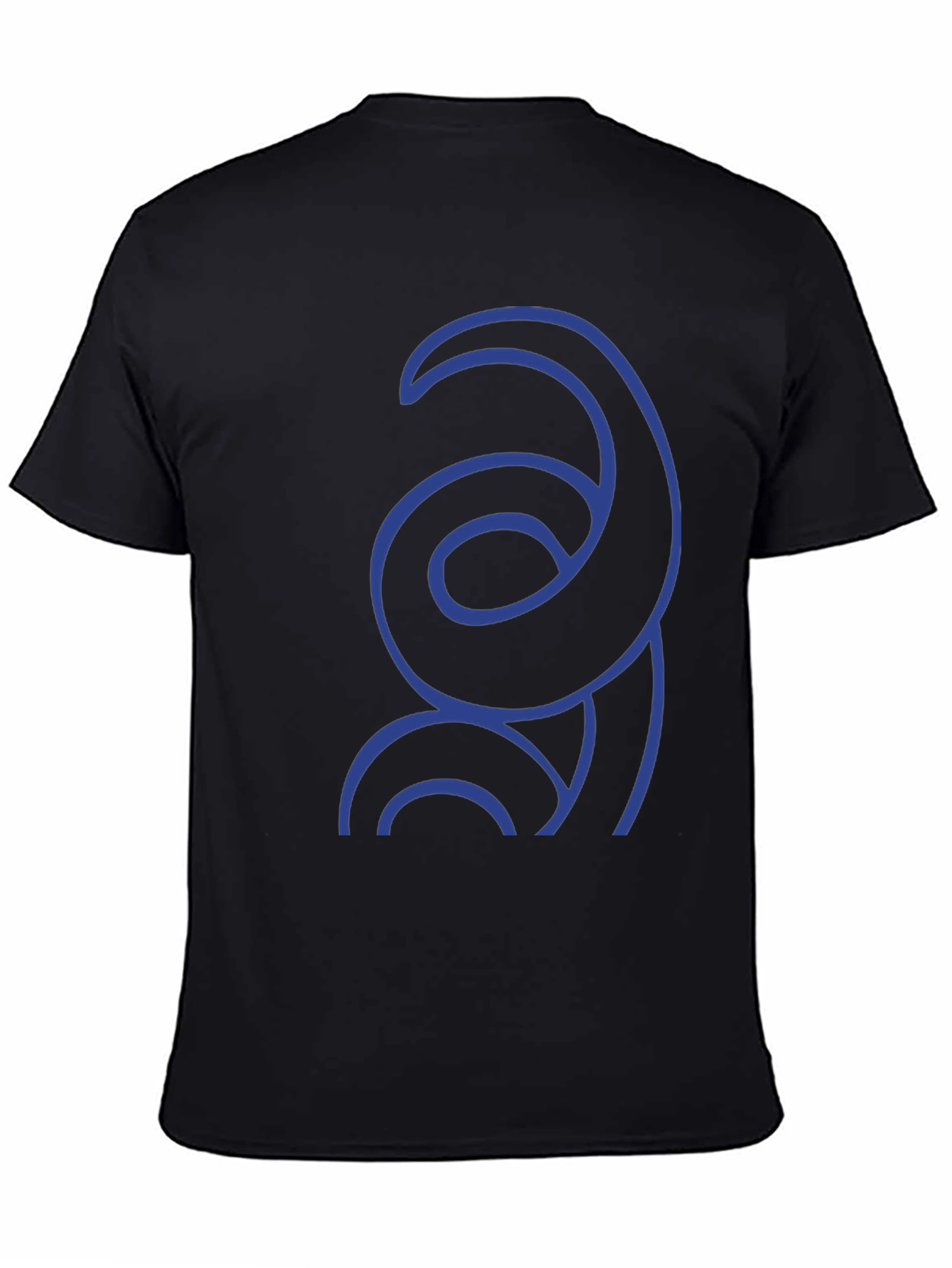Black Abstract Graphic Black T-Shirt view 4