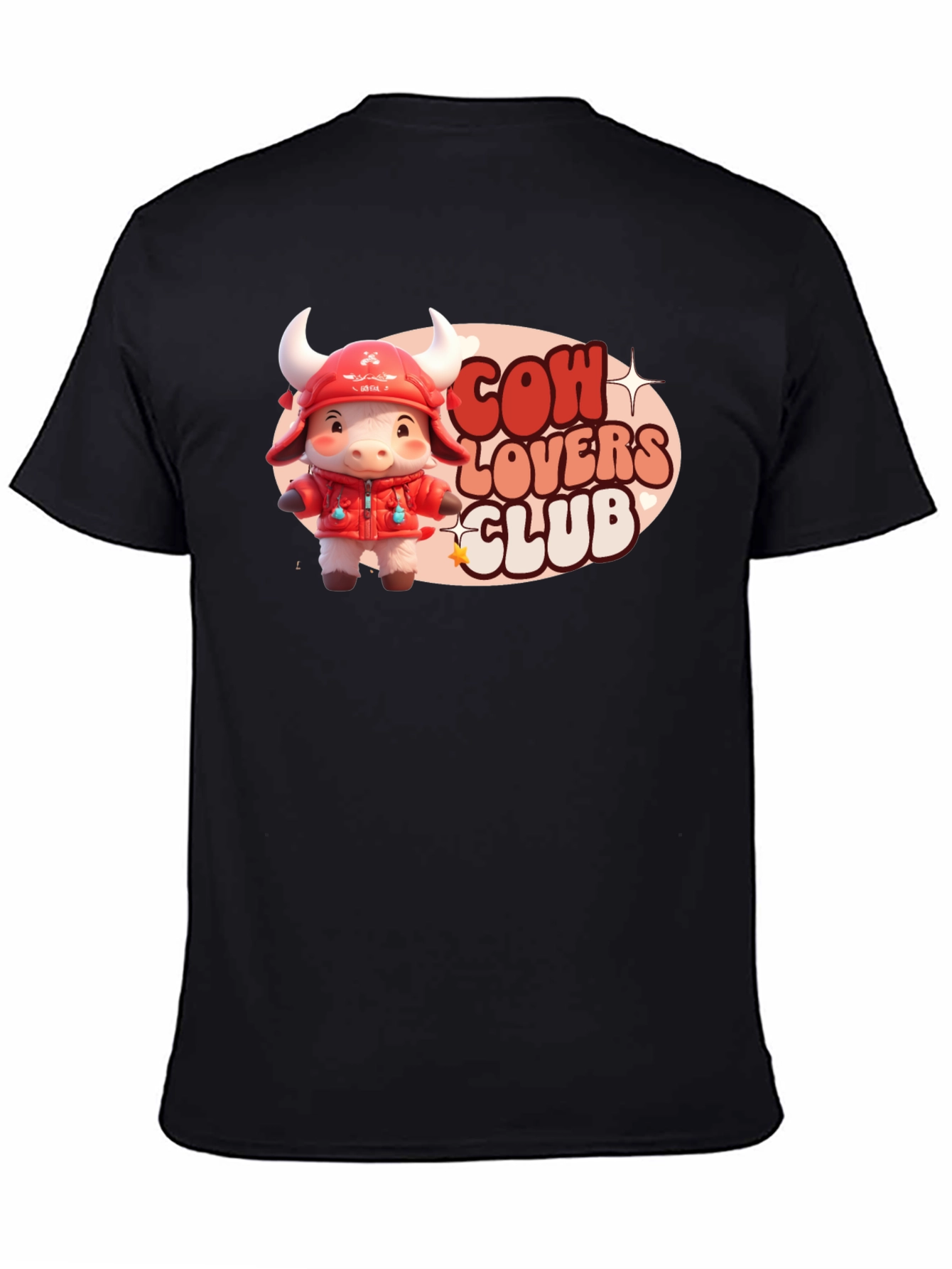 Black Cow Lovers Club Black Graphic Tee view 4