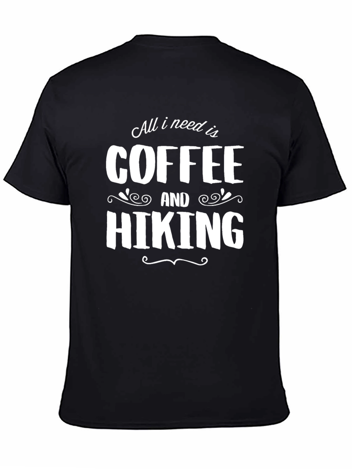 Black Coffee and Hiking T-Shirt - All I Need Is Tee view 4