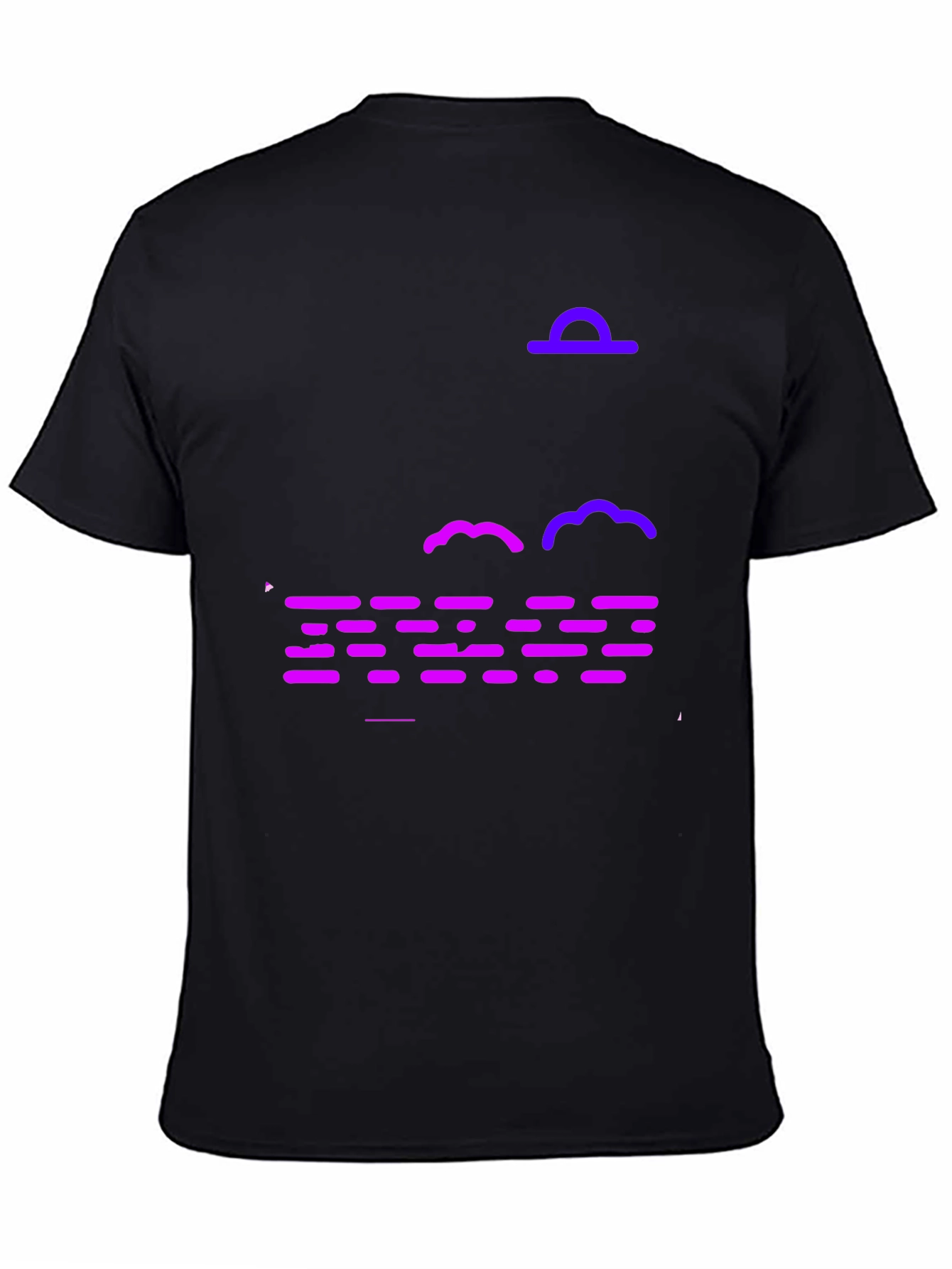 Black Abstract Nightscape T-Shirt - Black view 4