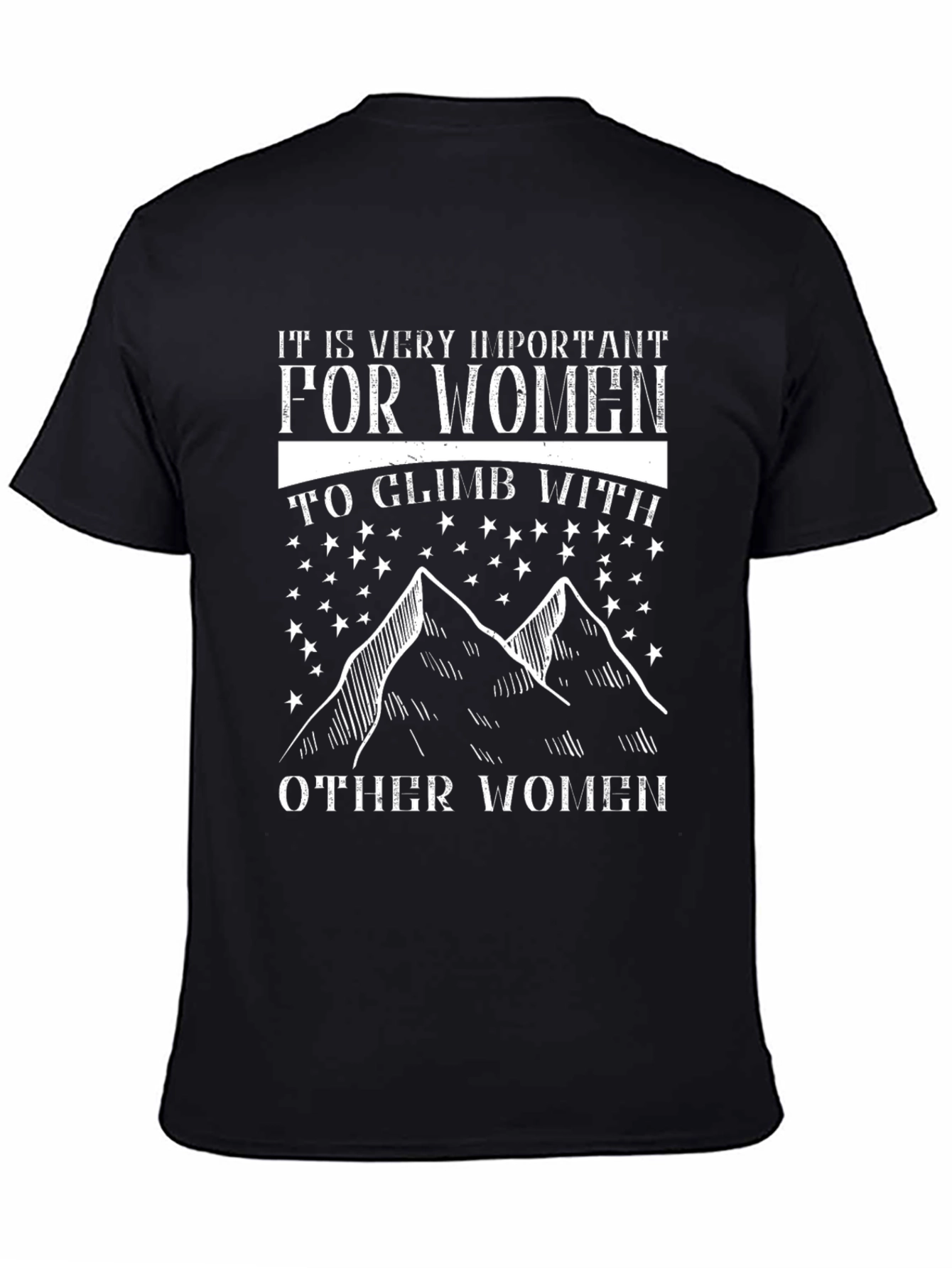 Black Women's Climbing T-Shirt - Motivational Design view 4