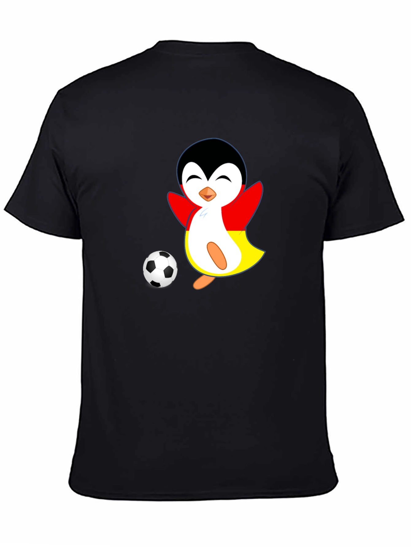 Soccer Penguin Graphic Tee - Black - 4