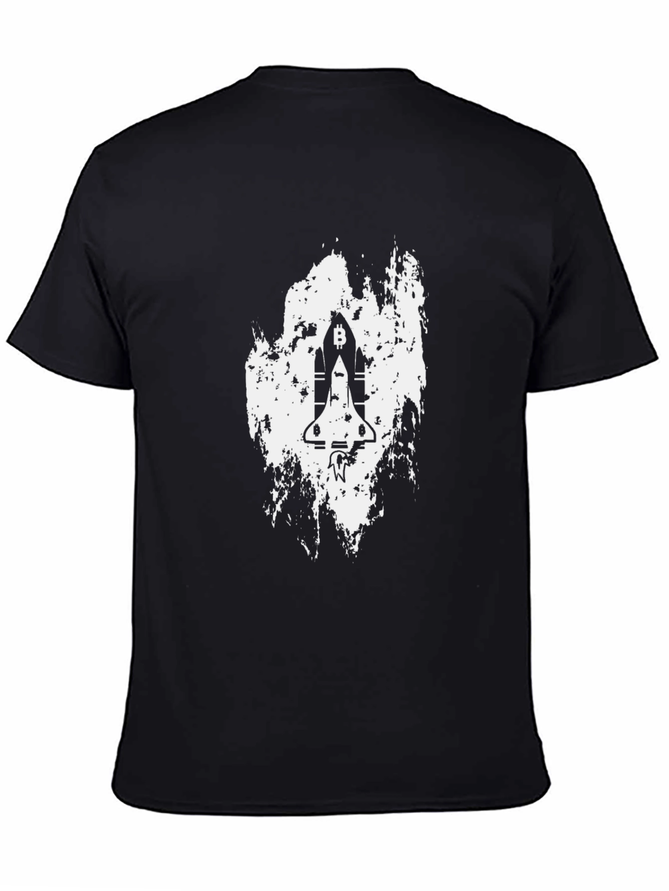 Black Space Shuttle T-Shirt - Black Cotton Blend view 4