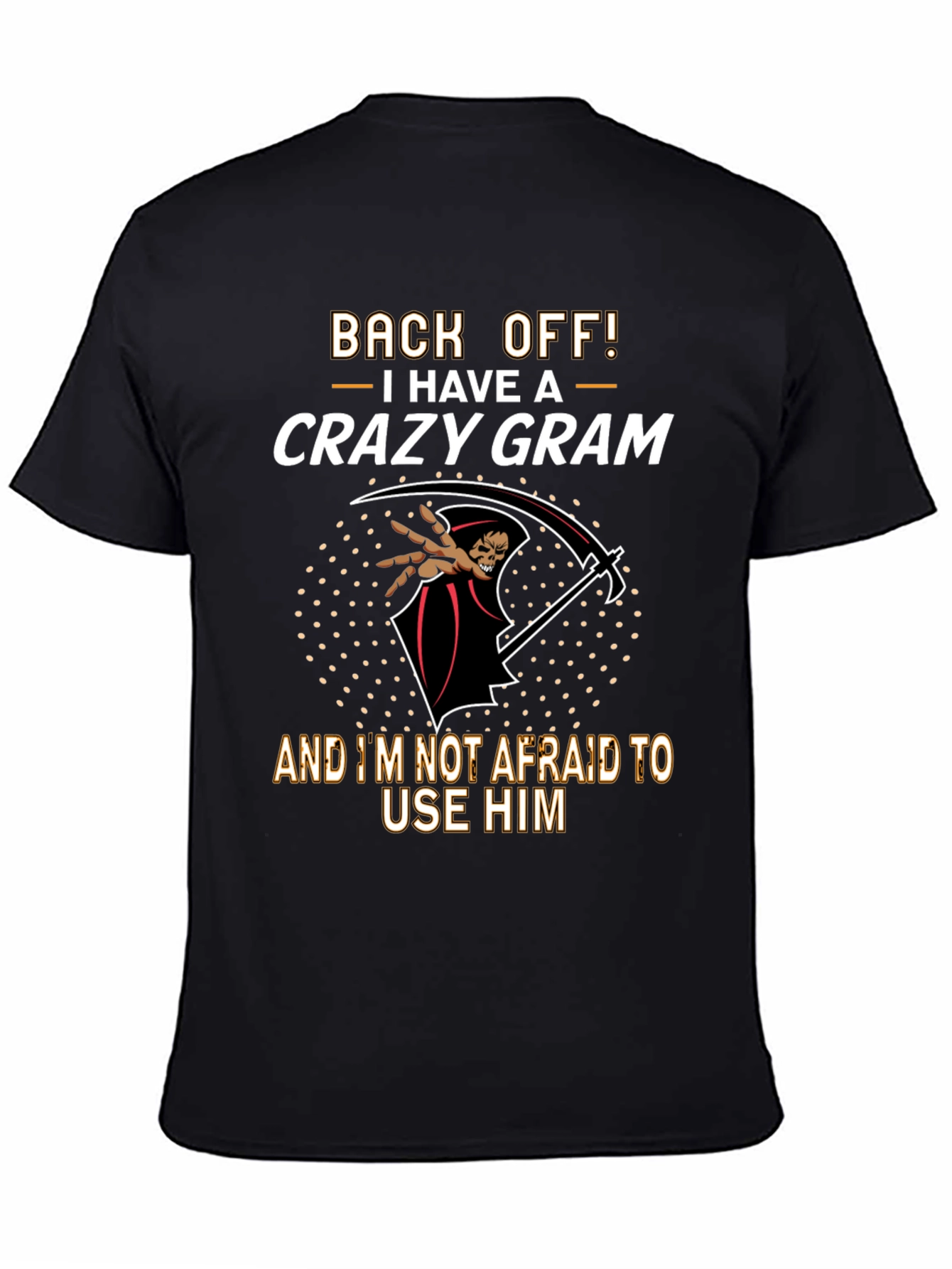 Black Crazy Gram T-Shirt - Back Off! view 4