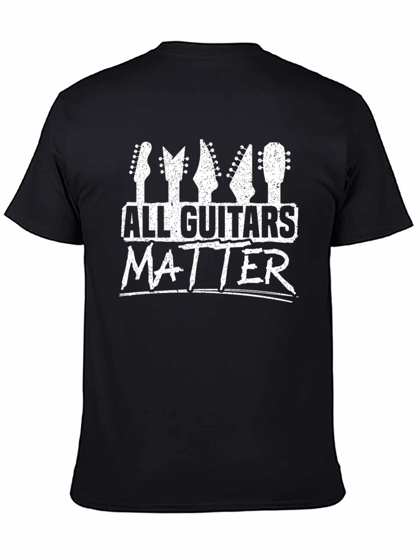 Black All Guitars Matter Graphic T-Shirt view 4