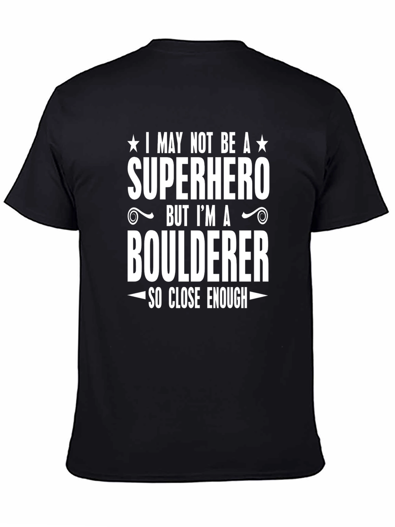 Black Superhero Boulderer Graphic Tee view 4