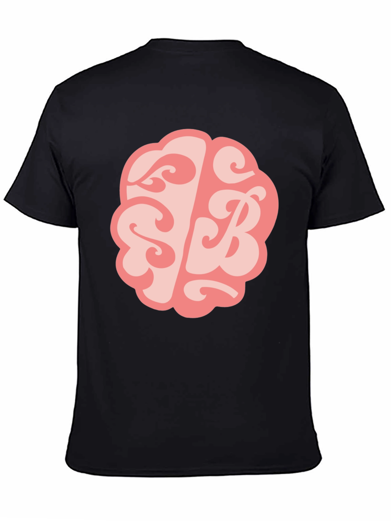 Black Brain SB Graphic Tee - Black Cotton Blend T-Shirt view 4