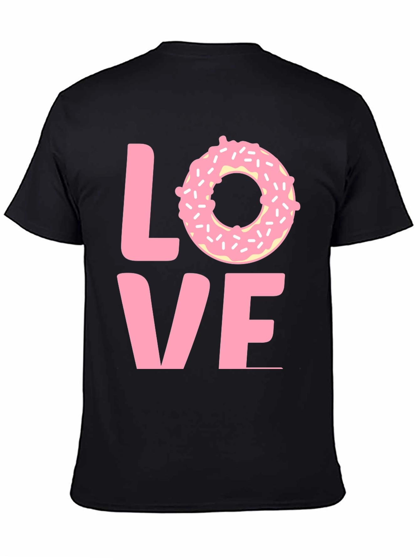 Black Love Donut T-Shirt - Fun & Stylish Graphic Tee view 4
