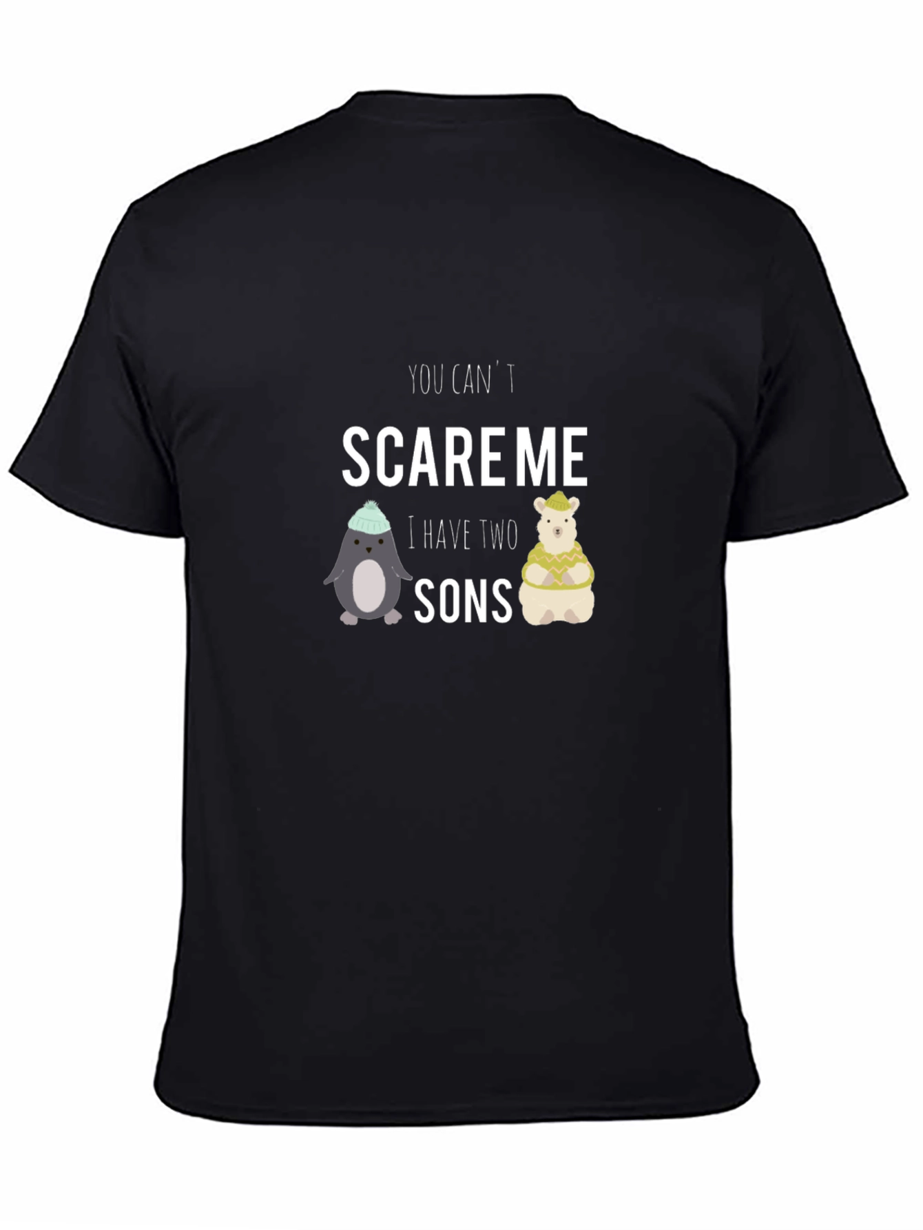 Black You Can't Scare Me - Two Sons T-Shirt view 4