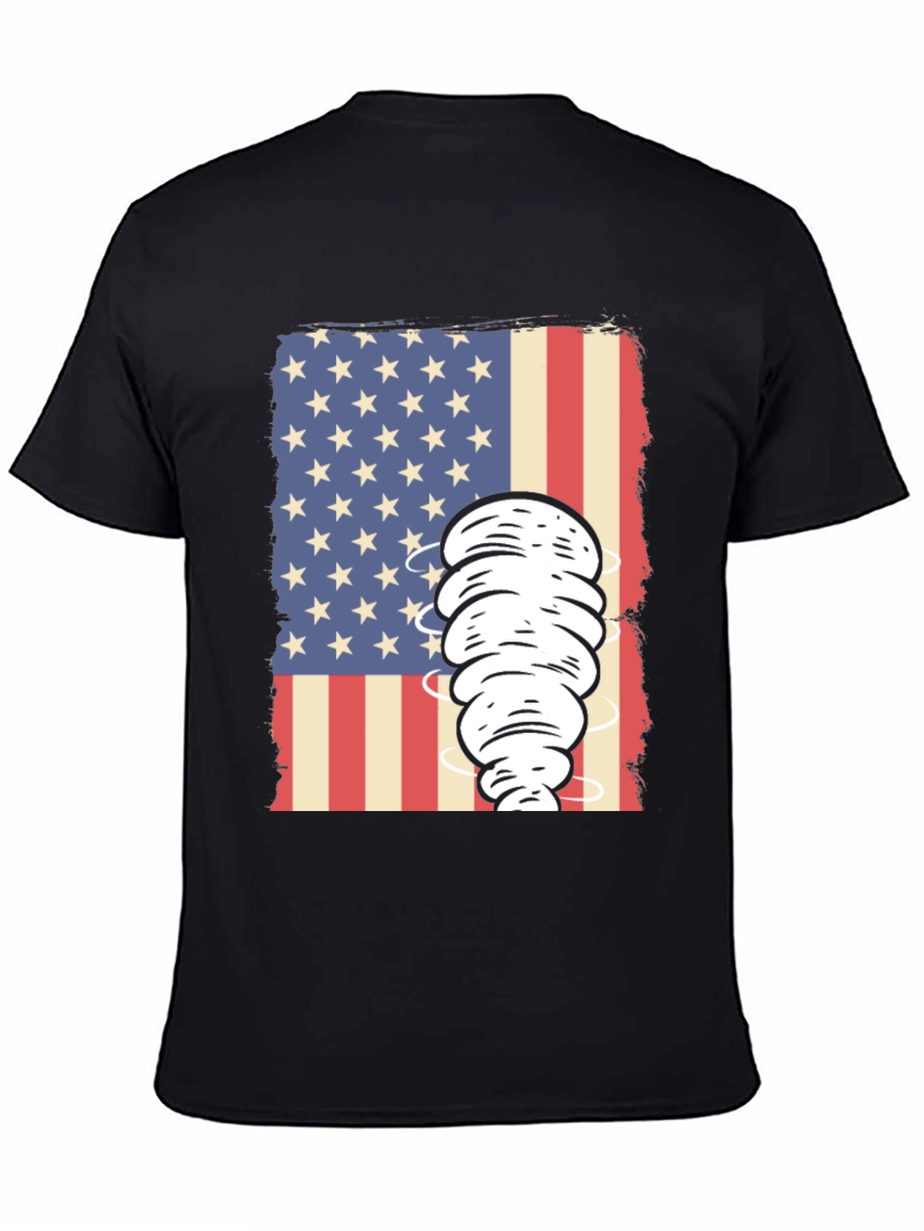 Black American Tornado Graphic Tee view 4