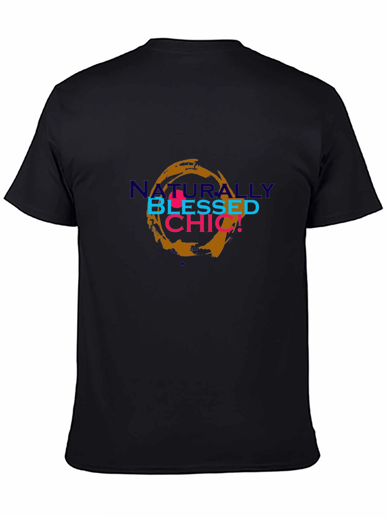 Black Naturally Blessed Chic Graphic T-Shirt view 4