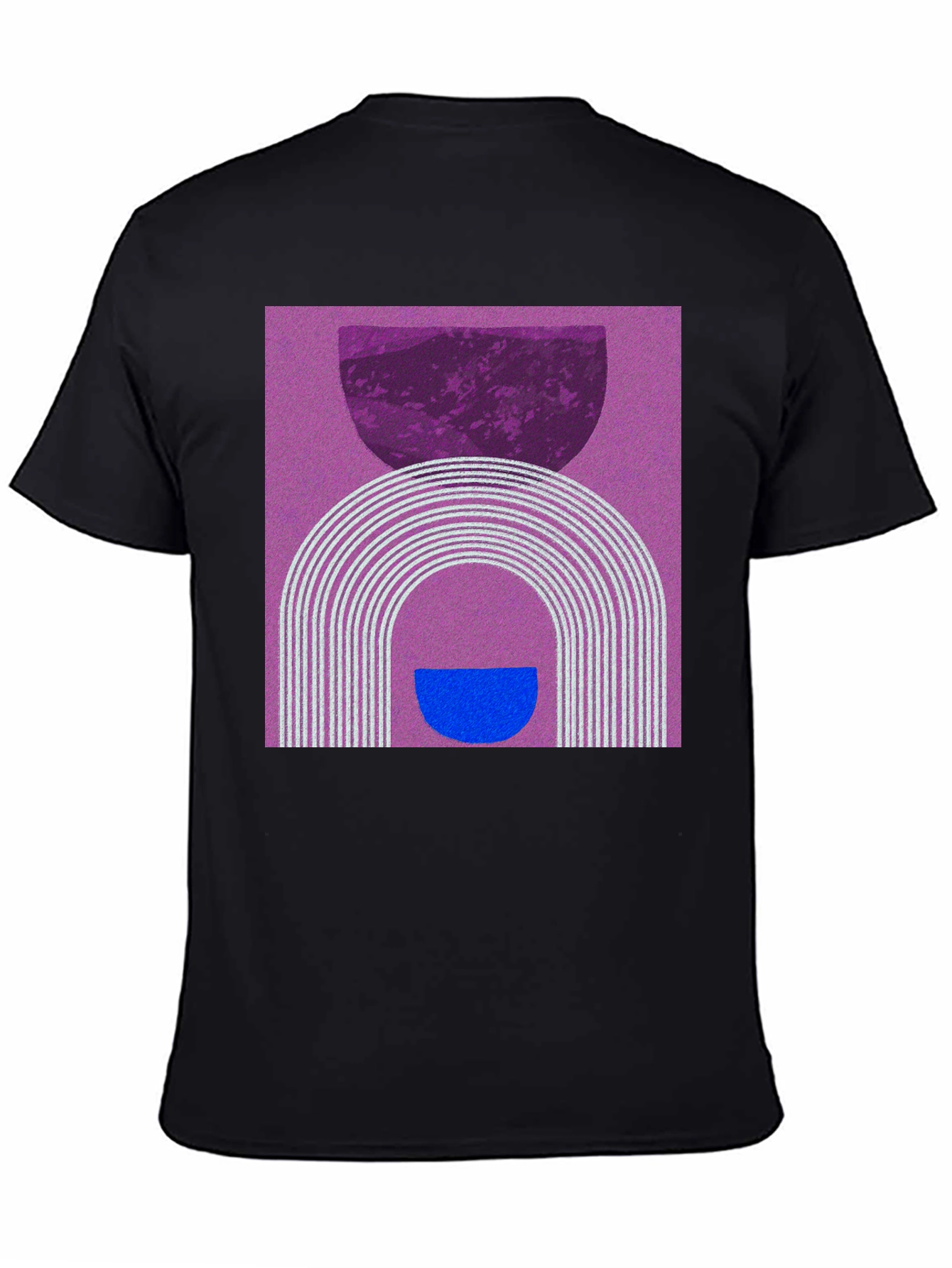Black Abstract Graphic T-Shirt - Modern Artistic Design view 4