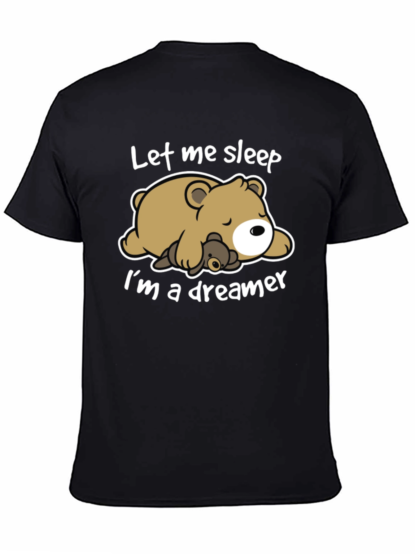 Black Let Me Sleep T-Shirt - Bear Dreamer Tee view 4