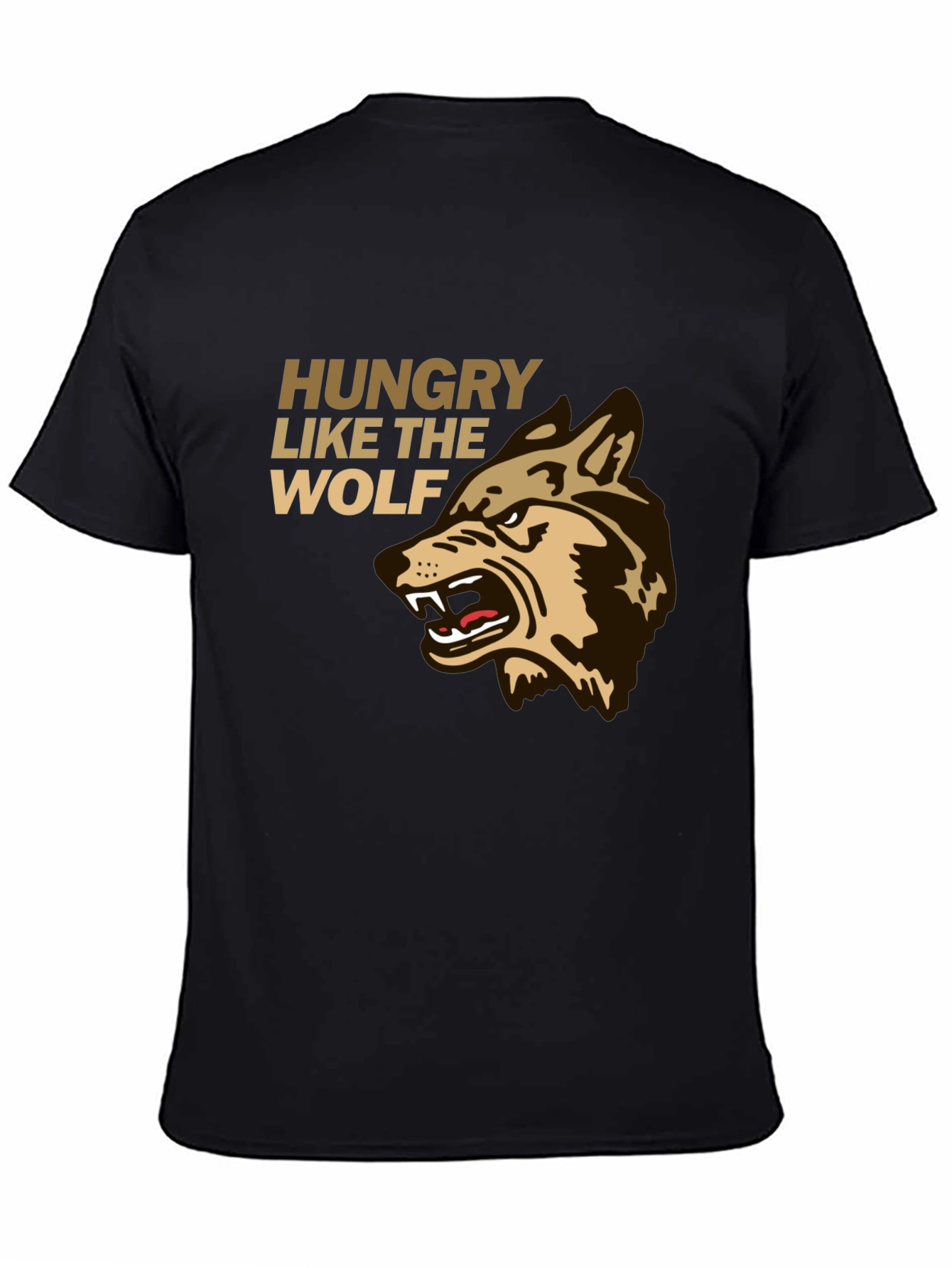 Black Hungry Like the Wolf Graphic Tee - Black view 4