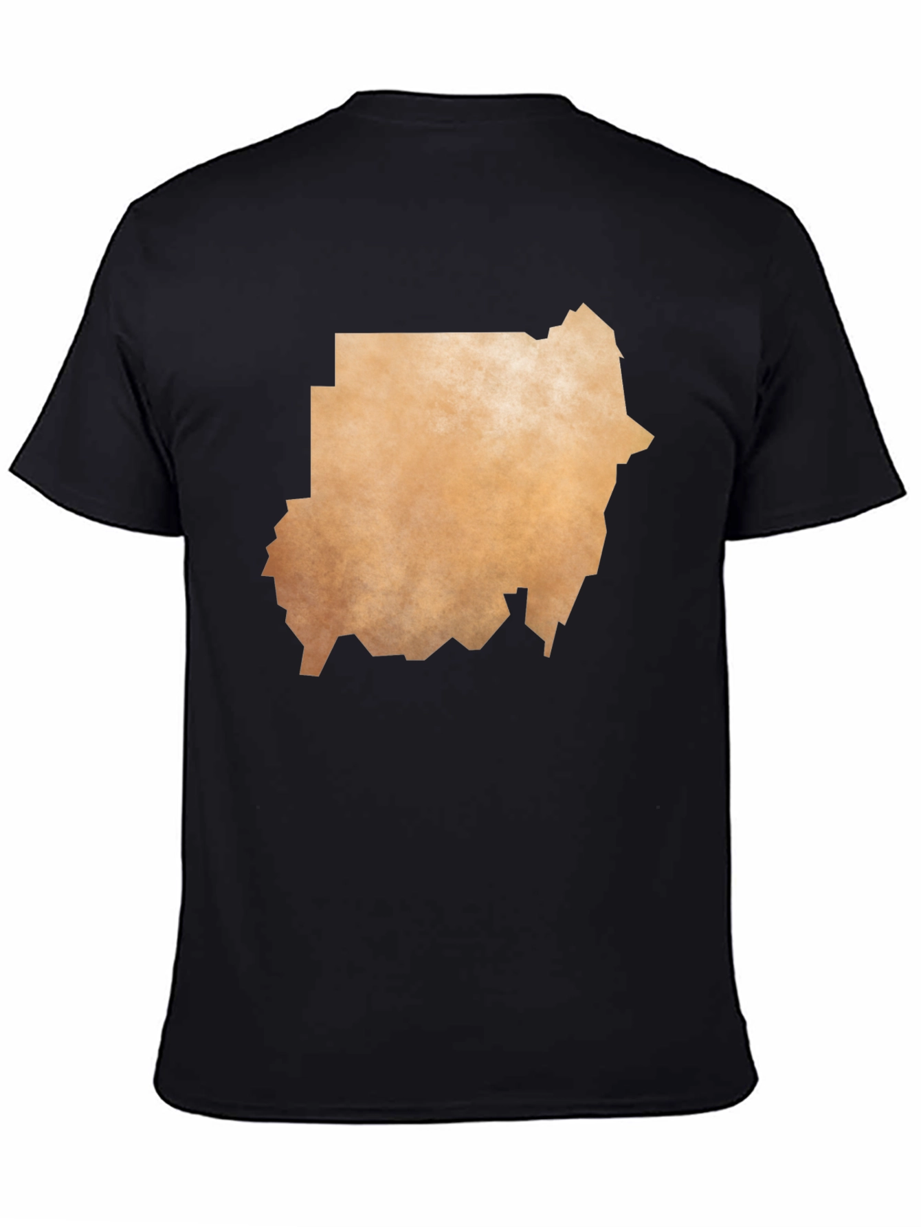 Black Sudan Map Graphic T-Shirt - Black Casual Tee view 4