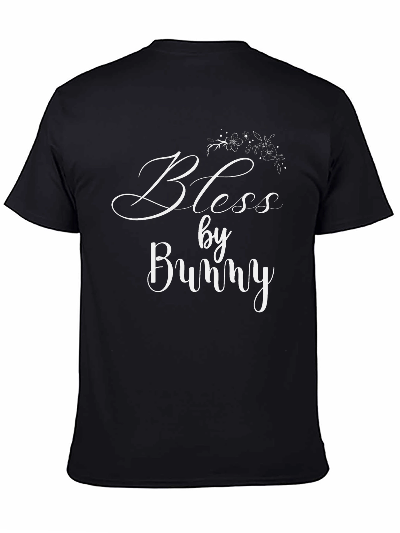 Black Blessed by Bunny Black T-Shirt view 4