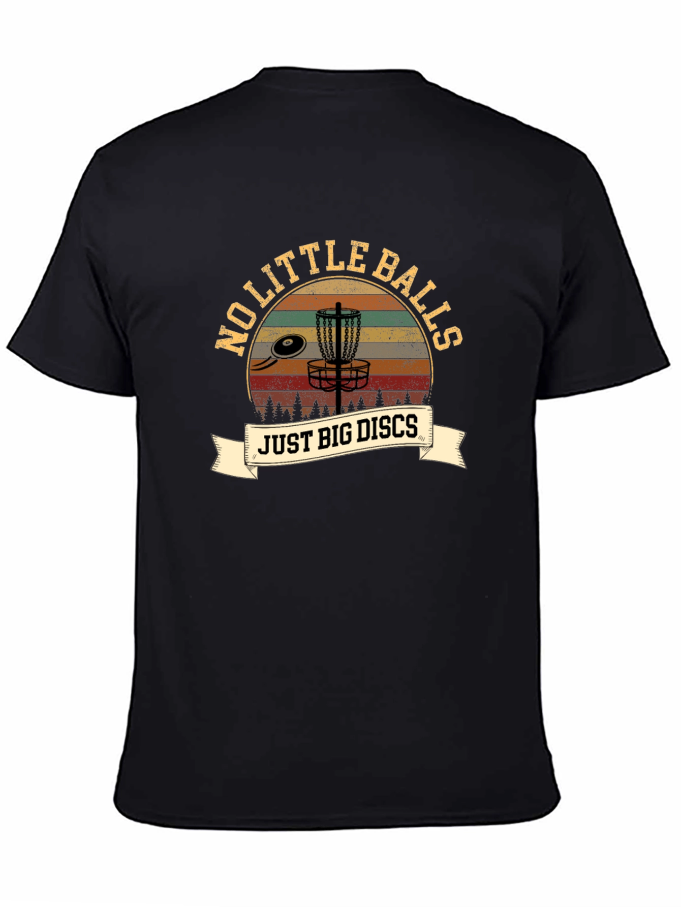 Black No Little Balls Just Big Discs T-Shirt view 4
