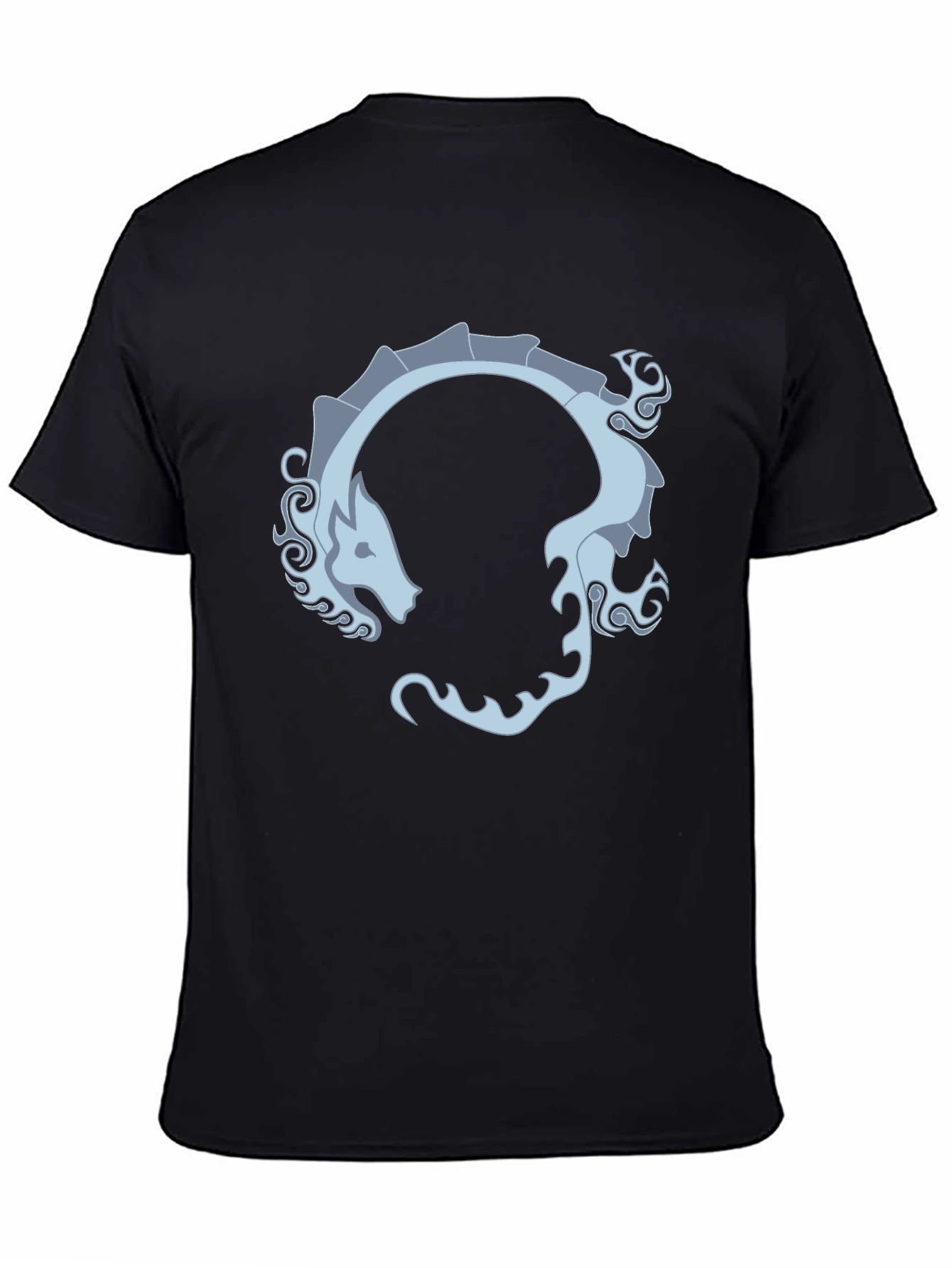 Black Dragon Circle Graphic Tee - Black Cotton view 4
