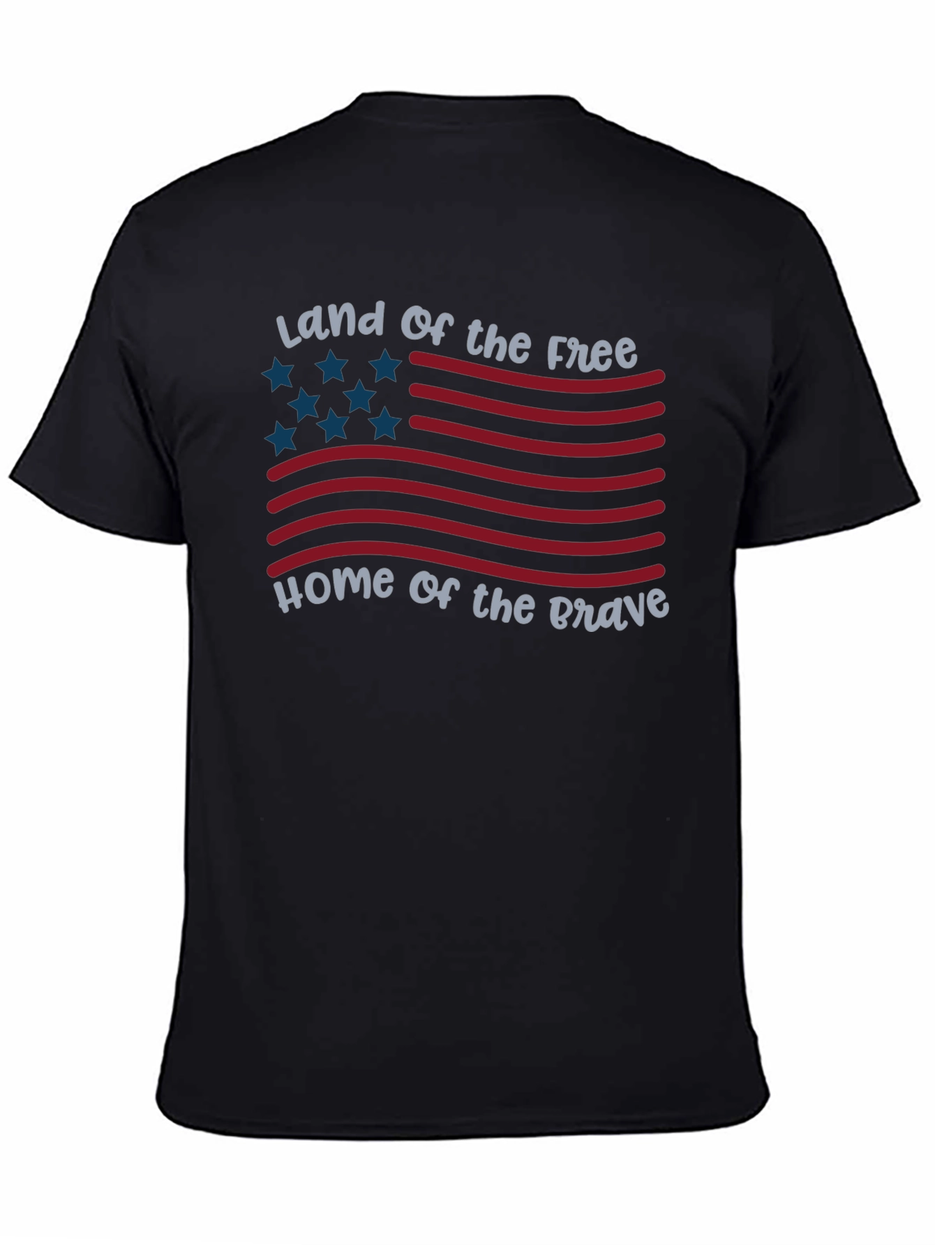 Black Patriotic 'Land of the Free' Graphic Tee view 4
